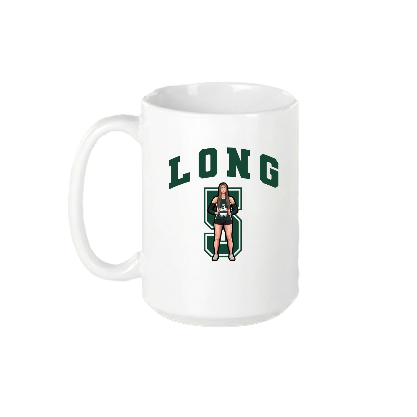 15oz Coffee Mug — Number in White
