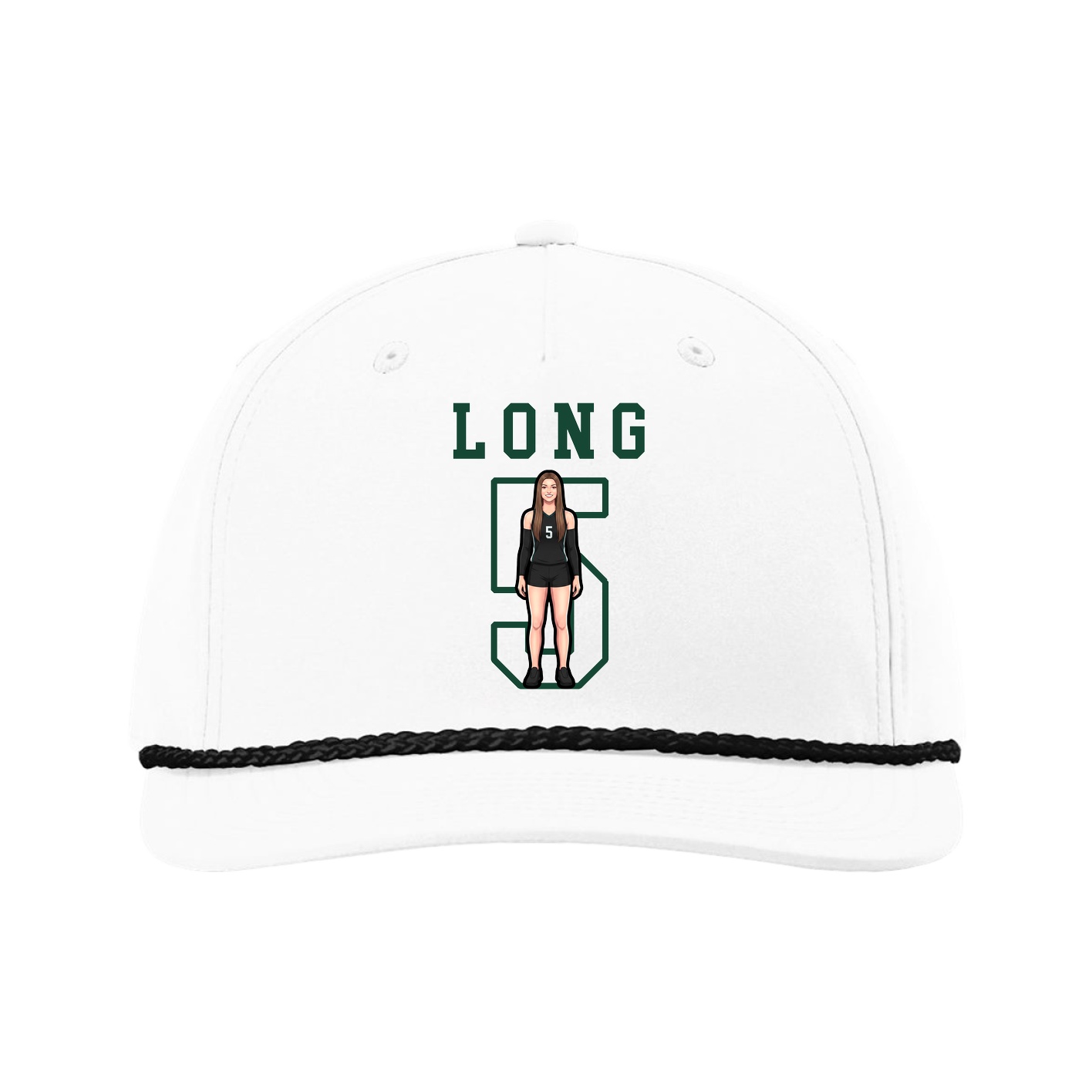 Five-Panel Classic Rope Cap — Shirsey in White