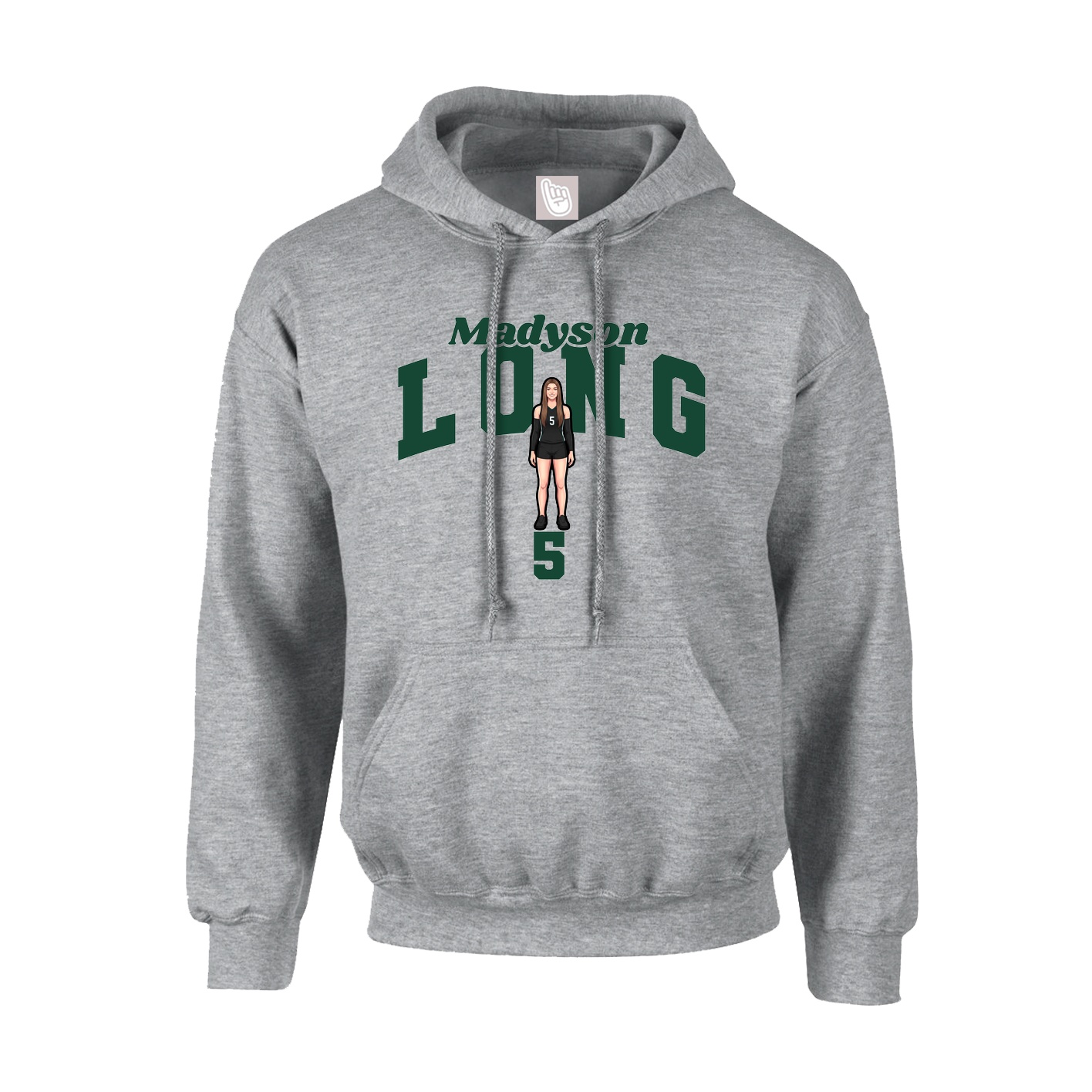 Hoodie — Signature Arch in Grey