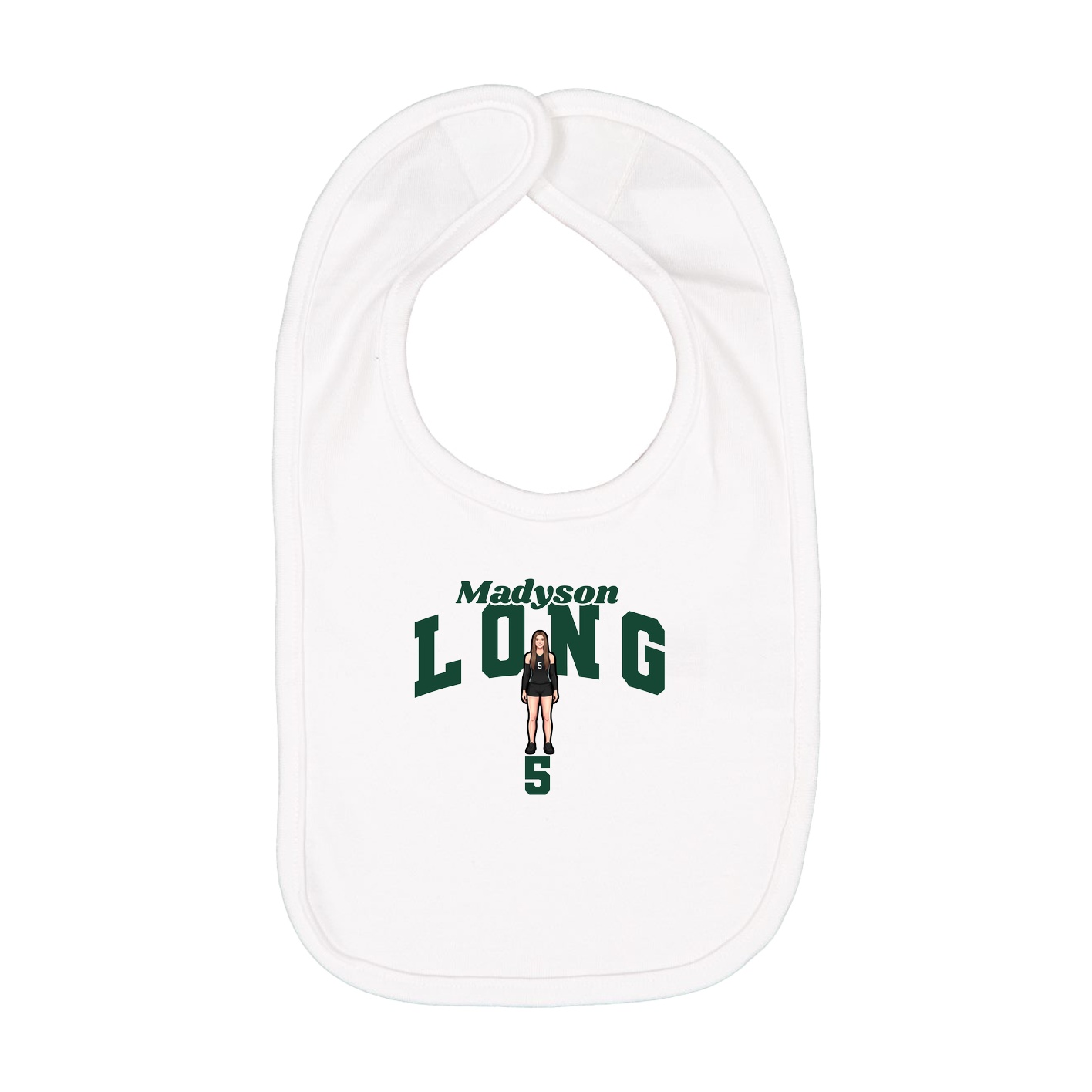 Infant Bib — Signature Arch in White