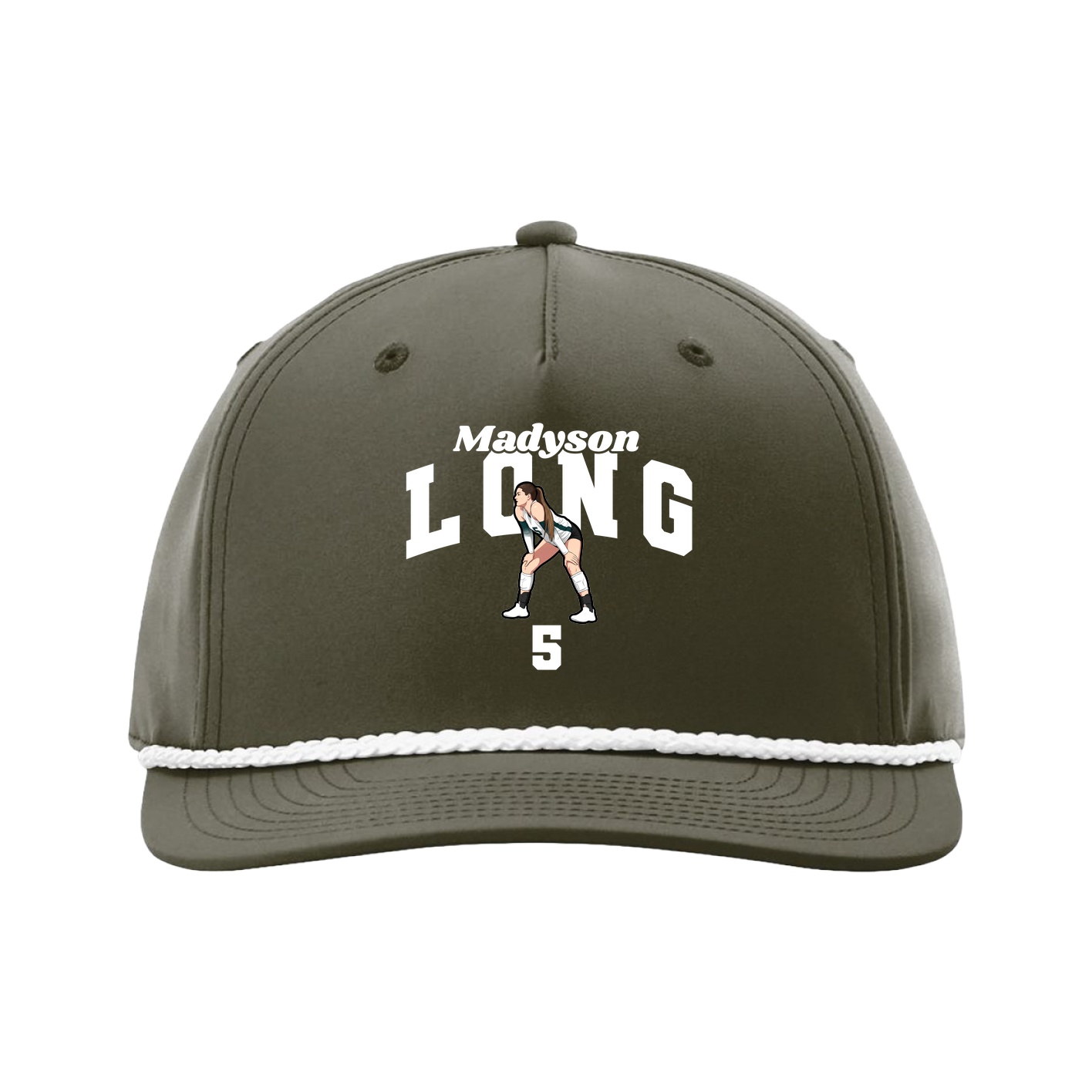 Five-Panel Classic Rope Cap — Signature Arch in Green