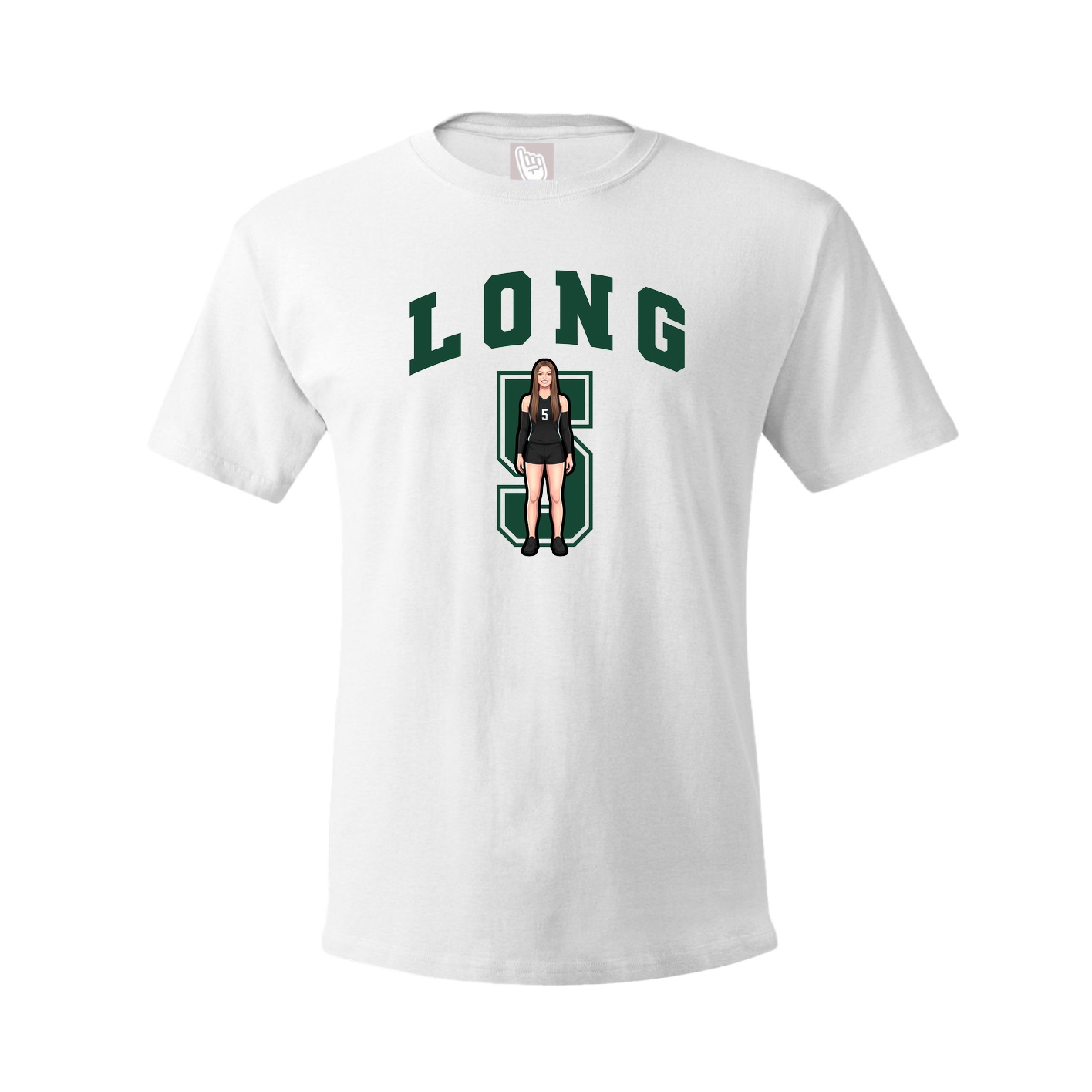 Youth Tee — Number in White