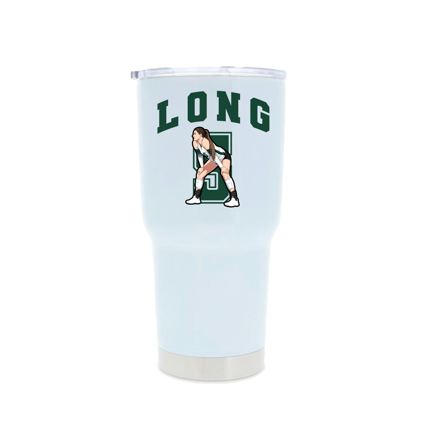 30oz Stainless Steel Tumbler — Number in White