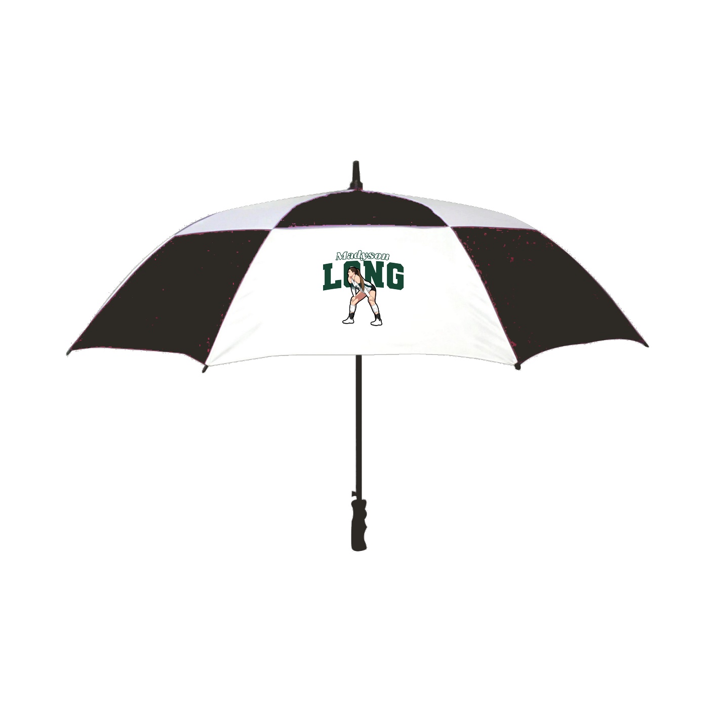 Golf Umbrella — Name Arch in Black