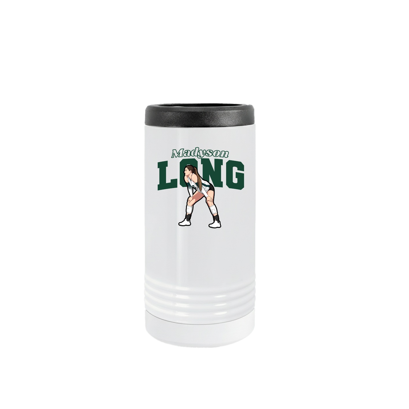 Slim Beverage Holder — Name Arch in White