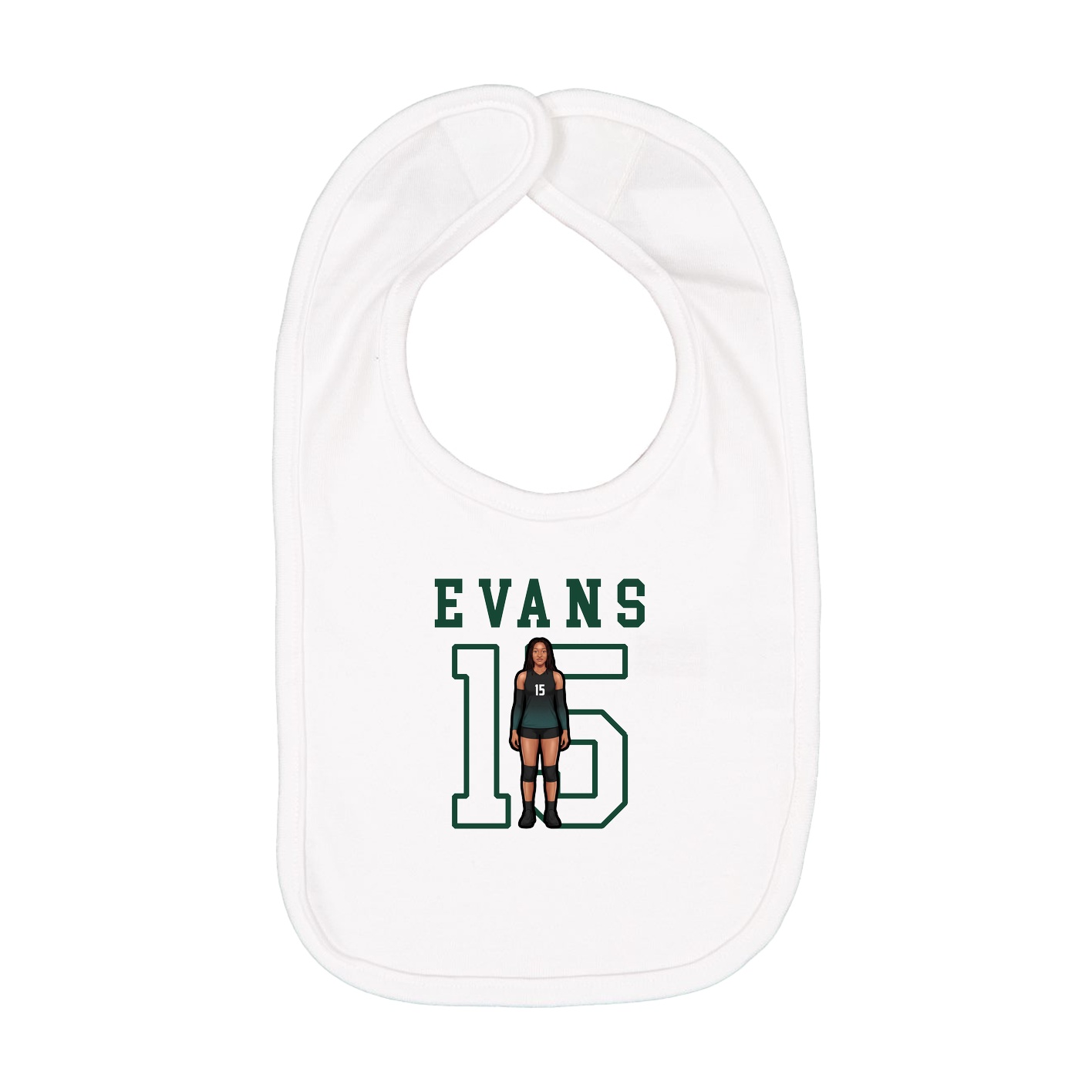 Infant Bib — Shirsey in White