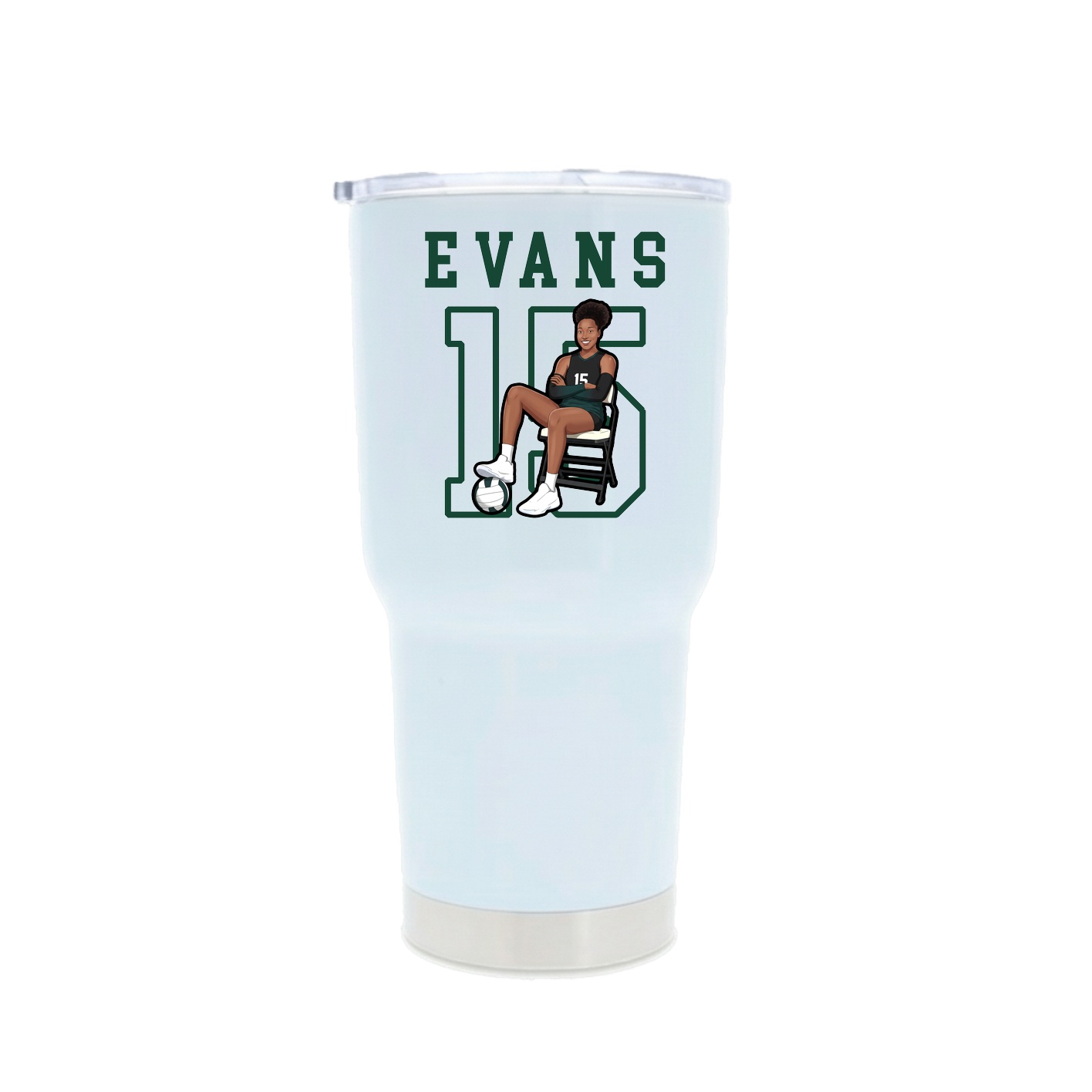 30oz Stainless Steel Tumbler — Shirsey in White