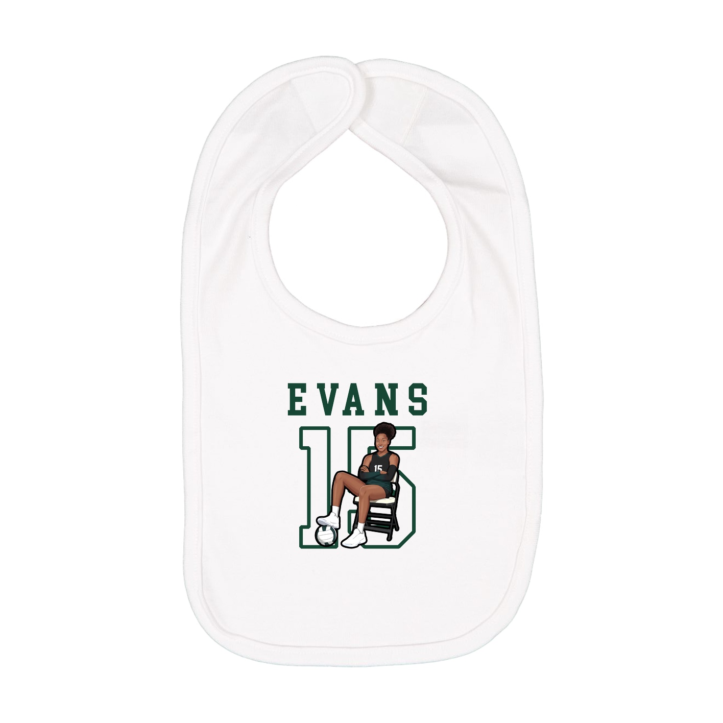 Infant Bib — Shirsey in White