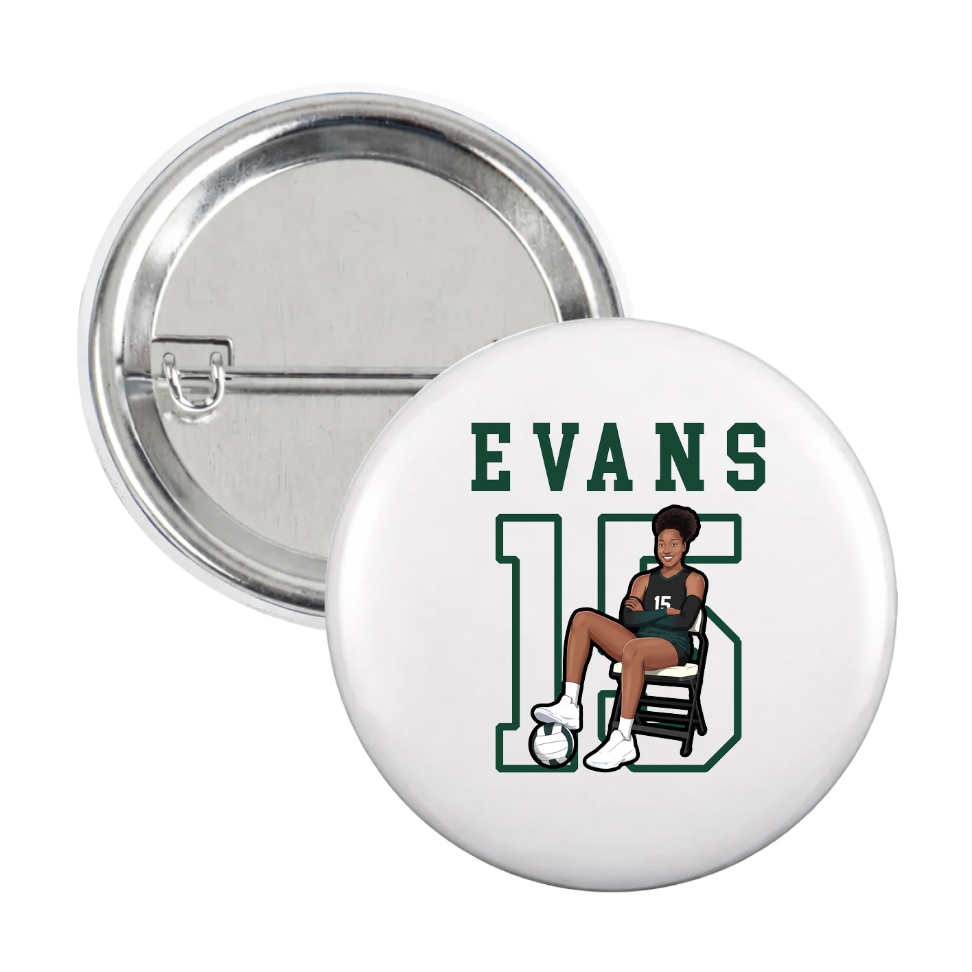 Game Day Button — Shirsey in White