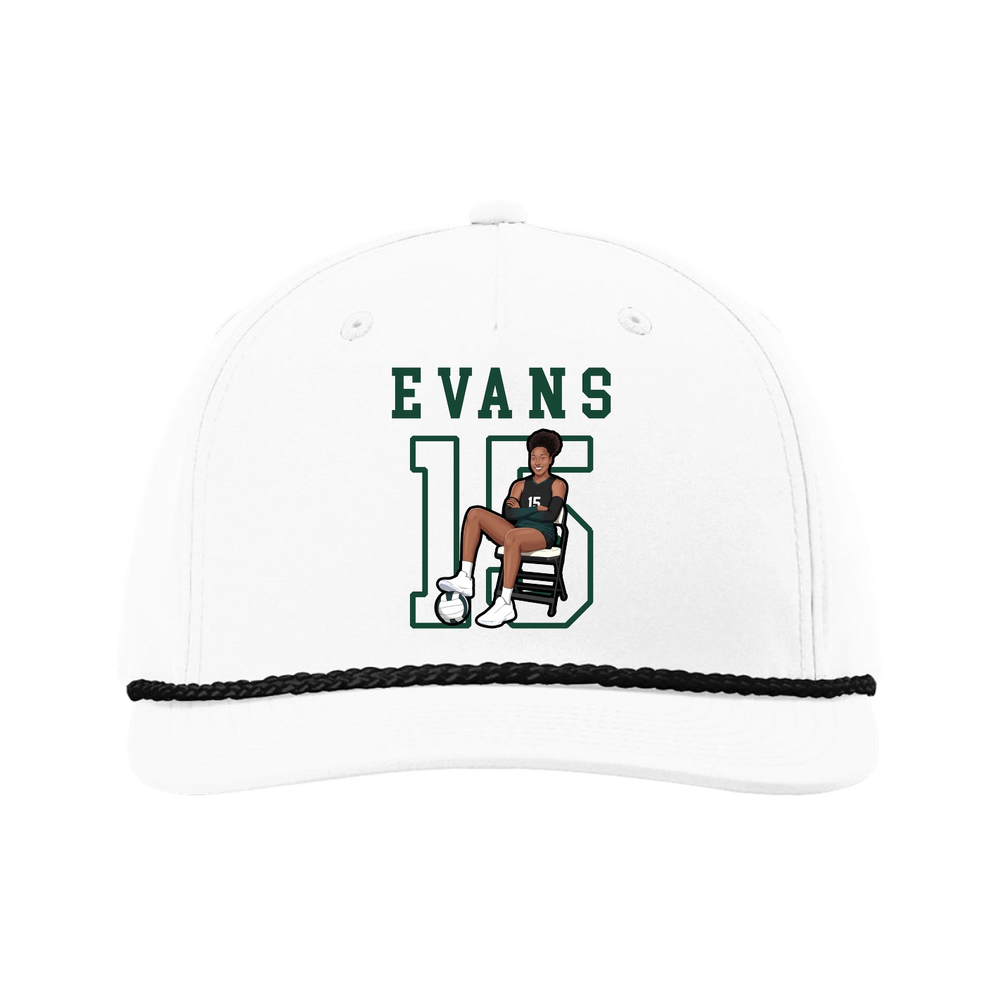 Five-Panel Classic Rope Cap — Shirsey in White