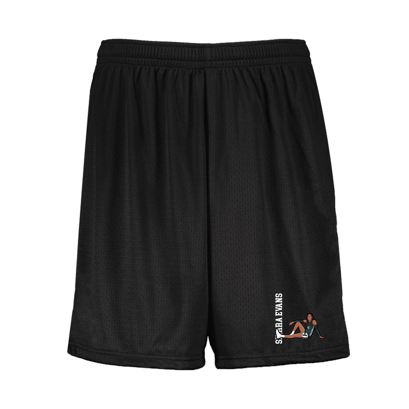 Shorts — Name Vertical in Black