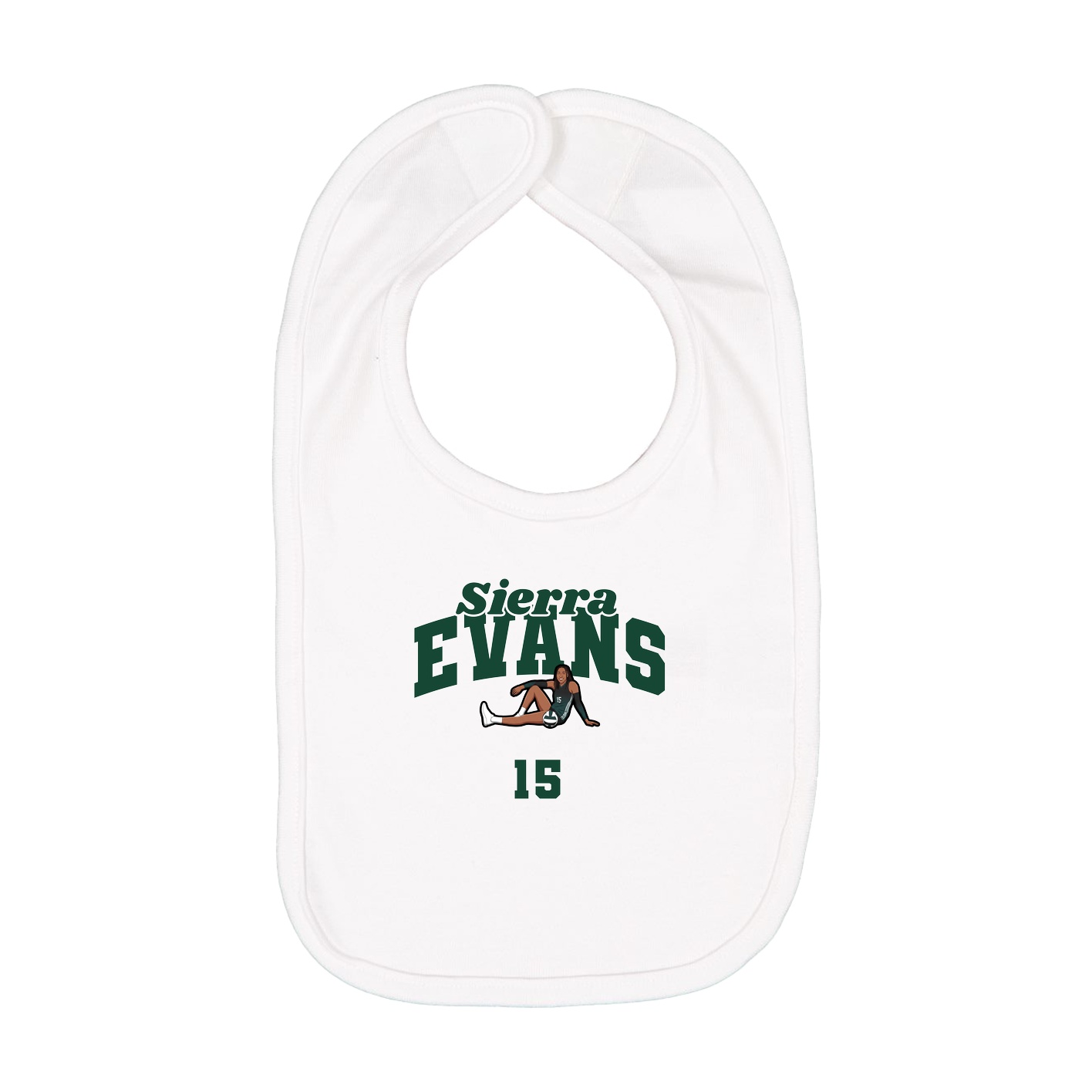 Infant Bib — Signature Arch in White