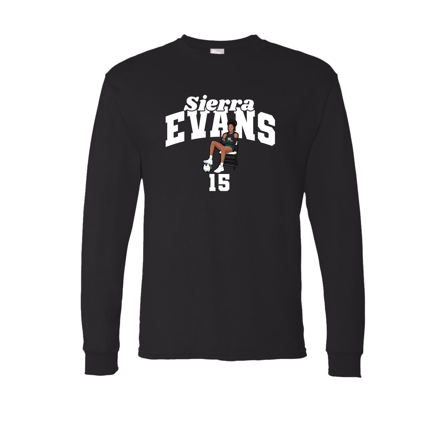 Long Sleeve Tee — Signature Arch in Black