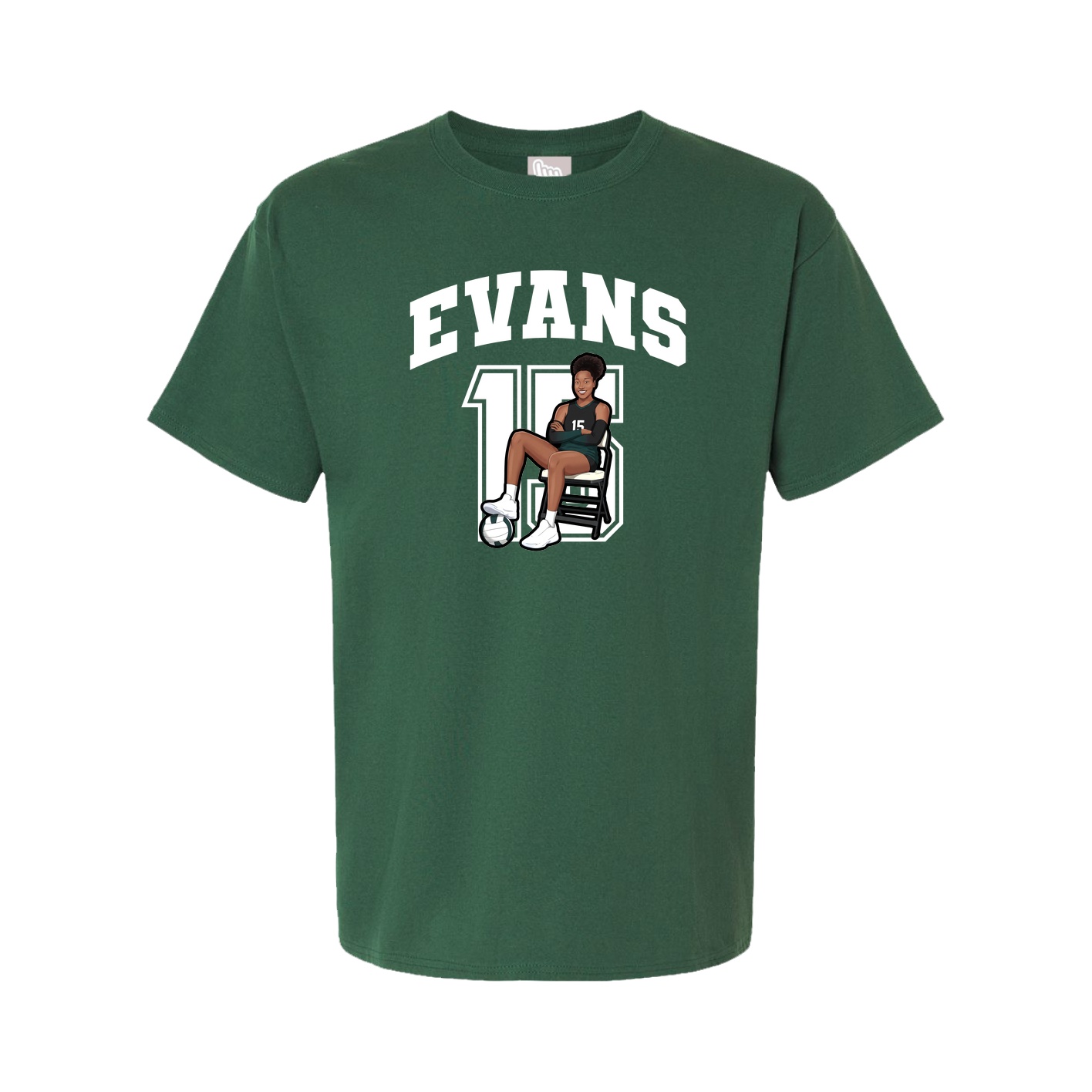Youth Tee — Number in Green