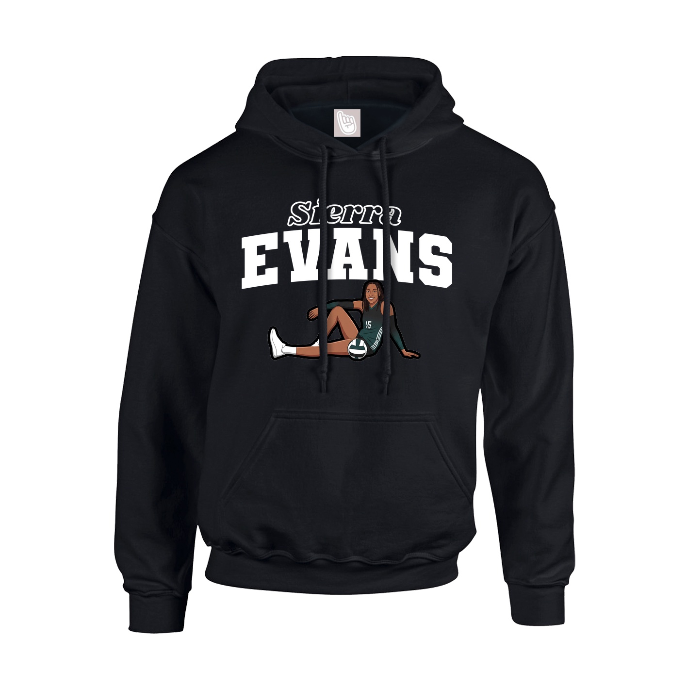 Youth Hoodie — Name Arch in Black