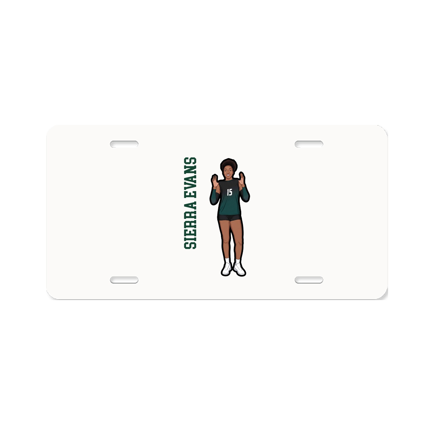 License Plate — Name Vertical in Classic