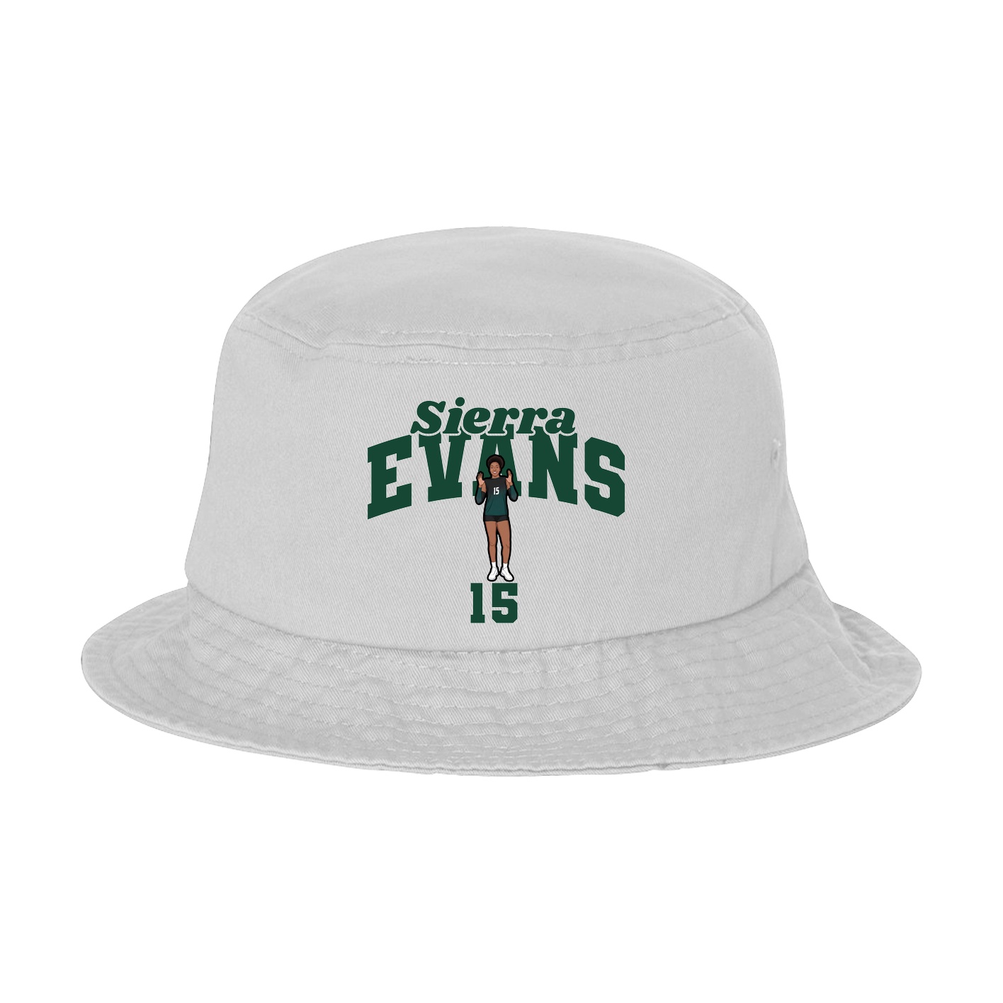 Bucket Cap — Signature Arch in White
