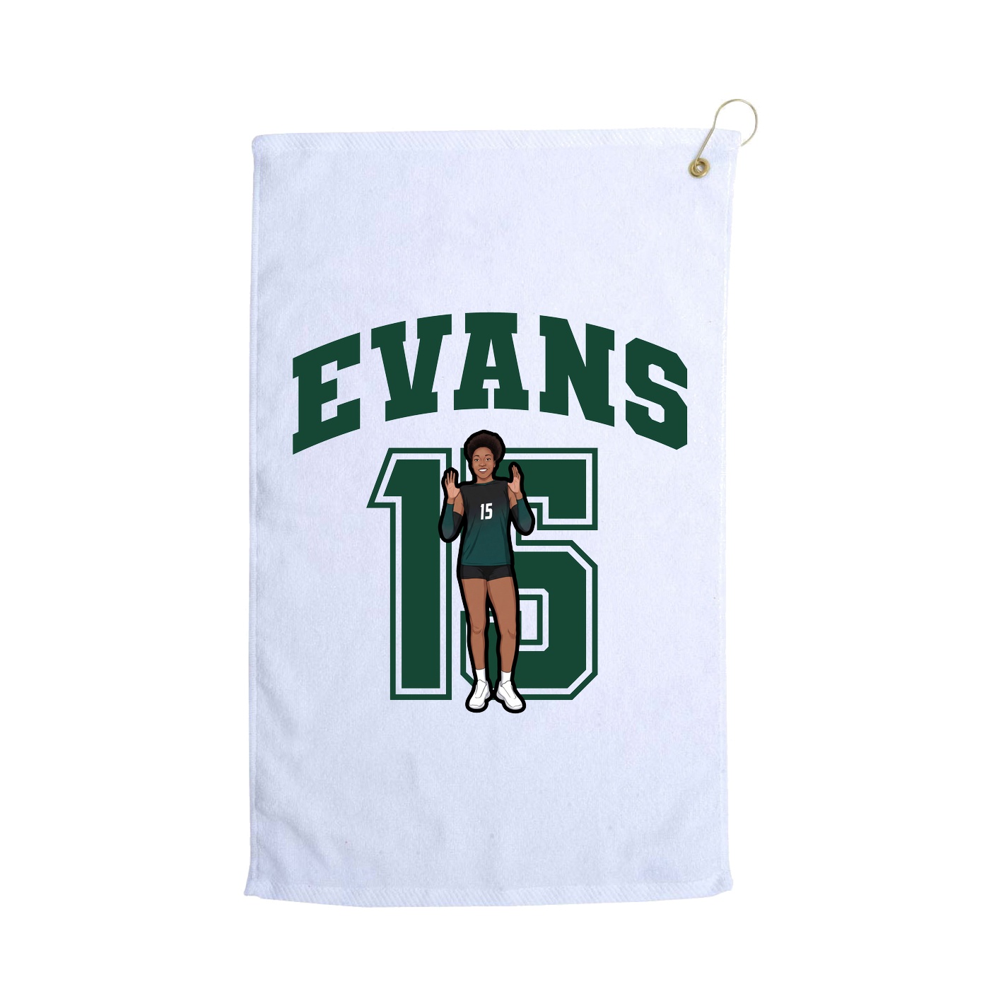 Golf Towel — Number in White