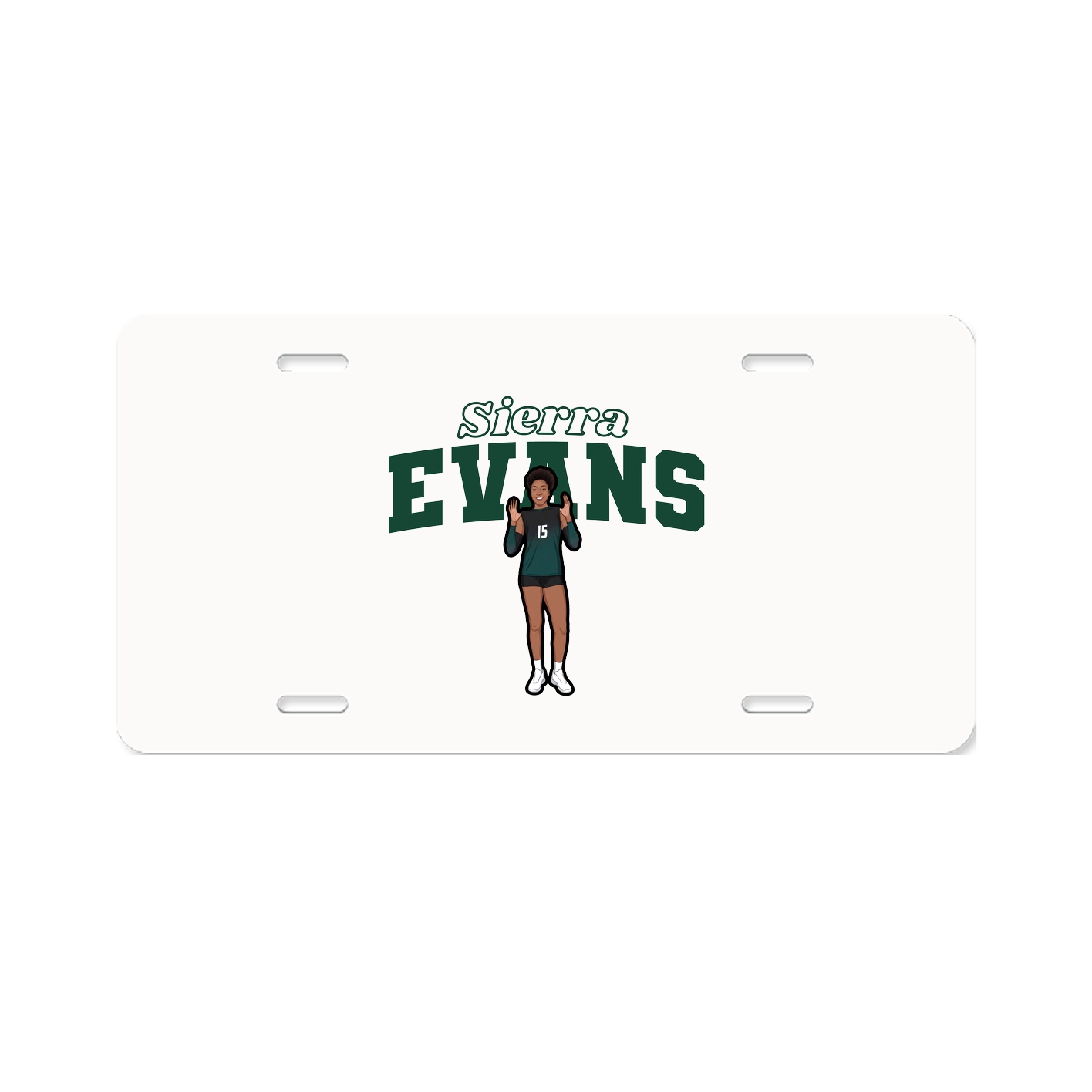 License Plate — Name Arch in Classic