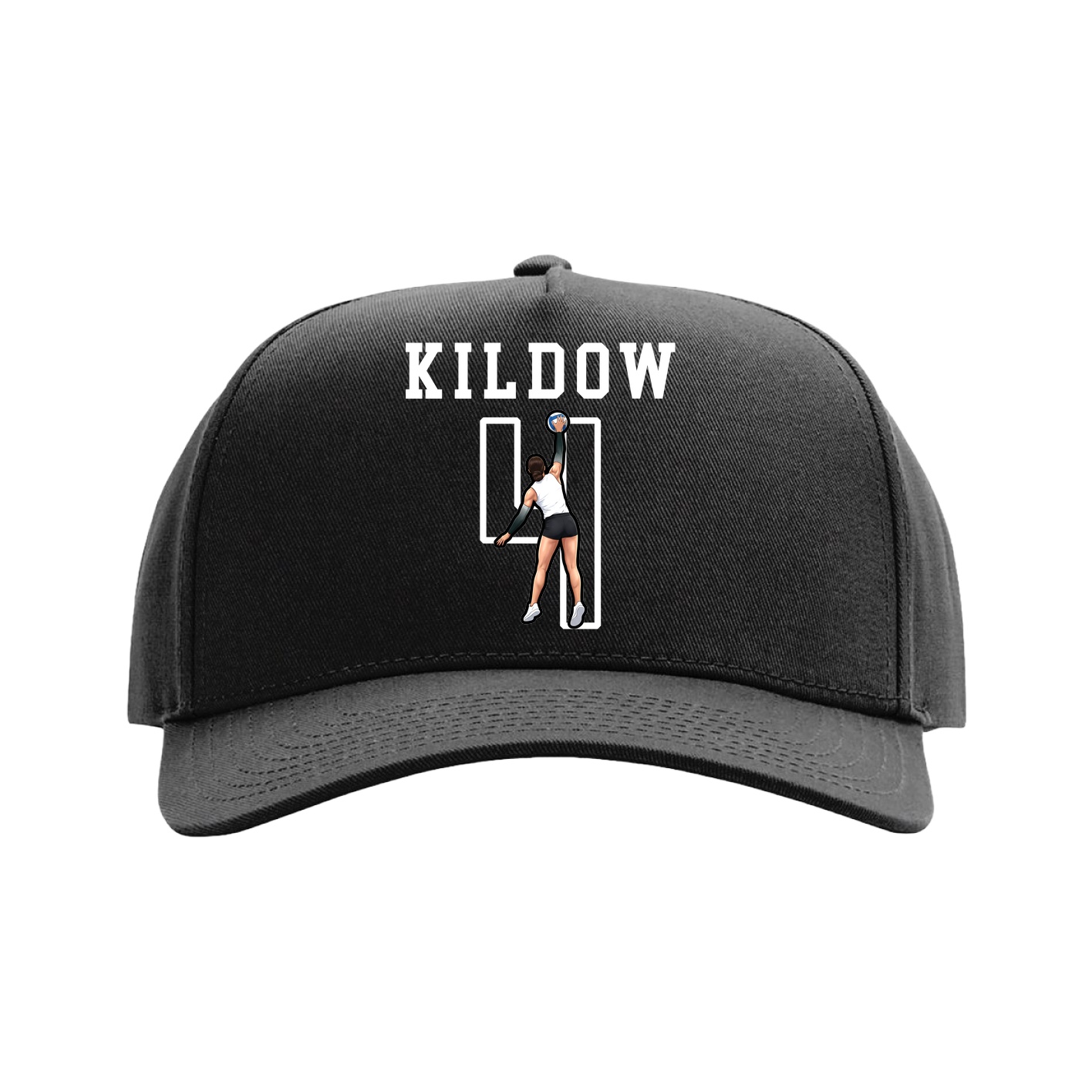 Full Fabric Five-Panel Champ Cap — Shirsey in Black