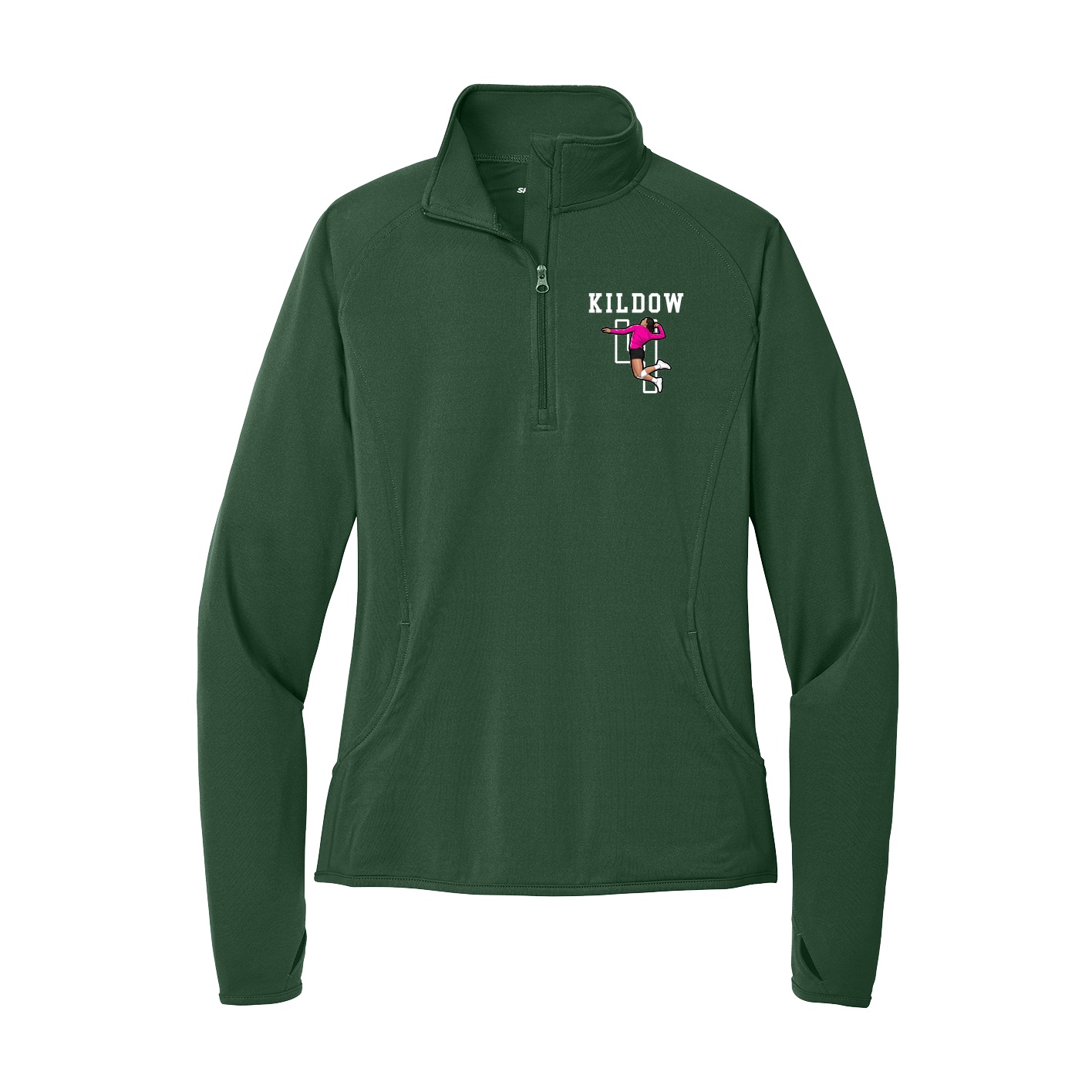 Women's Q-Zip Pullover — Shirsey in Green
