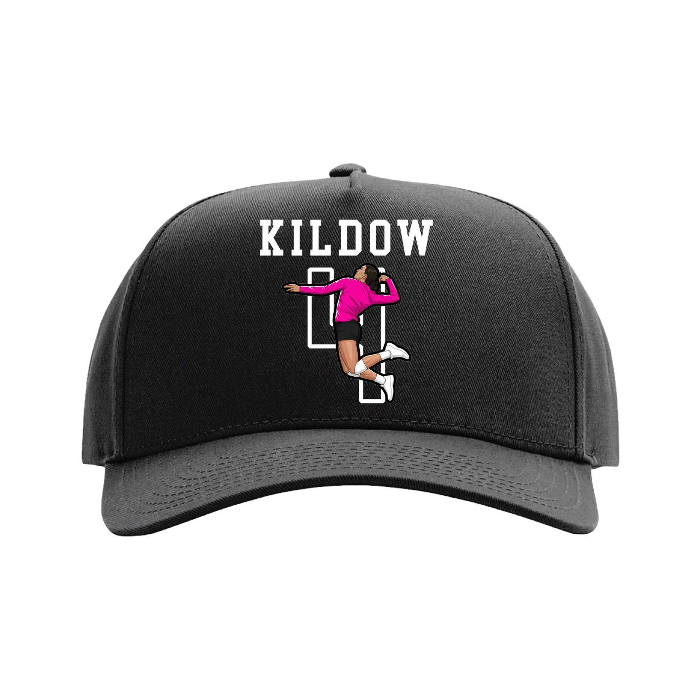 Full Fabric Five-Panel Champ Cap — Shirsey in Black