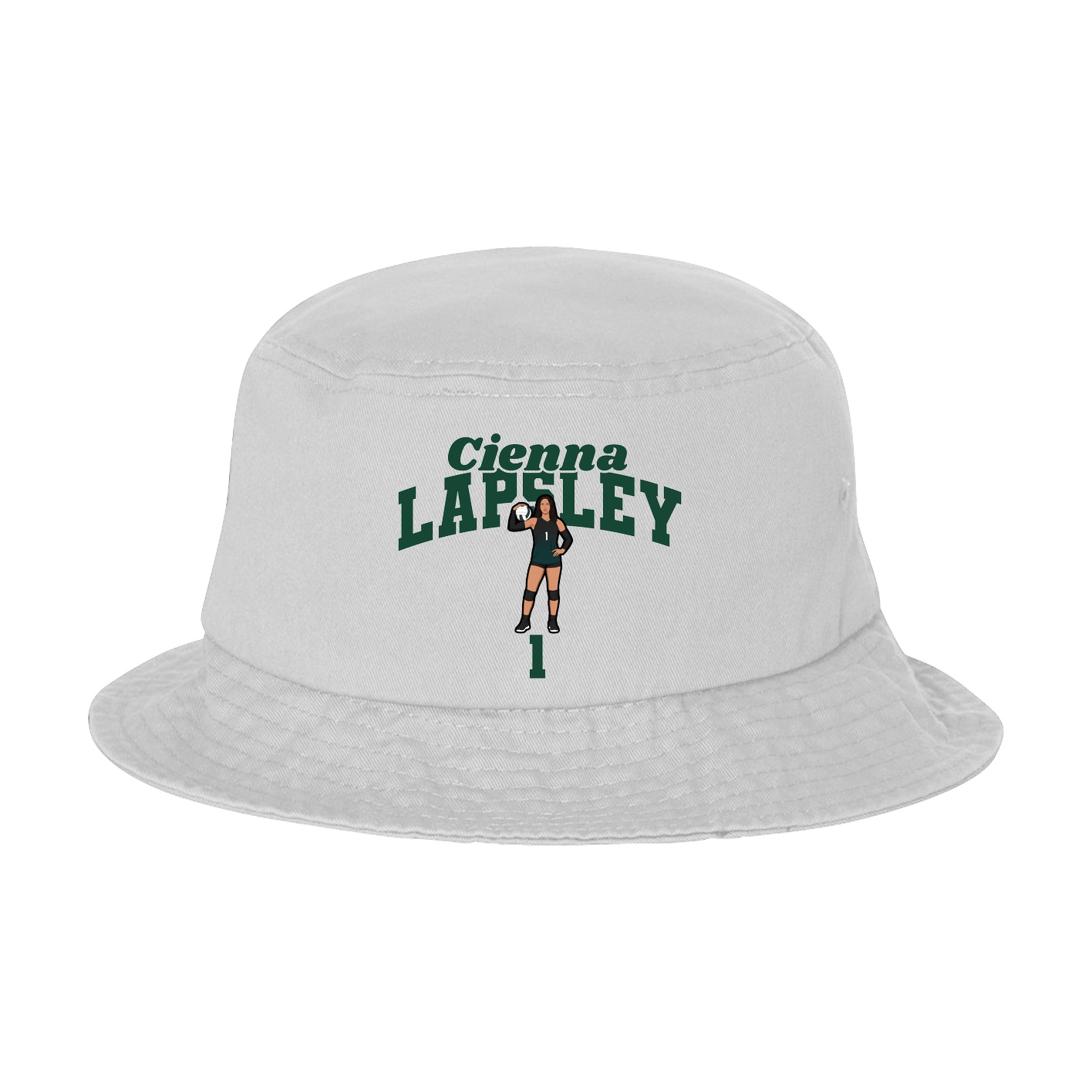 Bucket Cap — Signature Arch in White