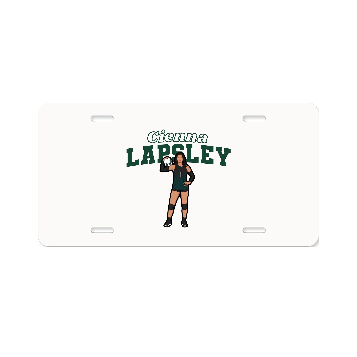 License Plate — Name Arch in Classic