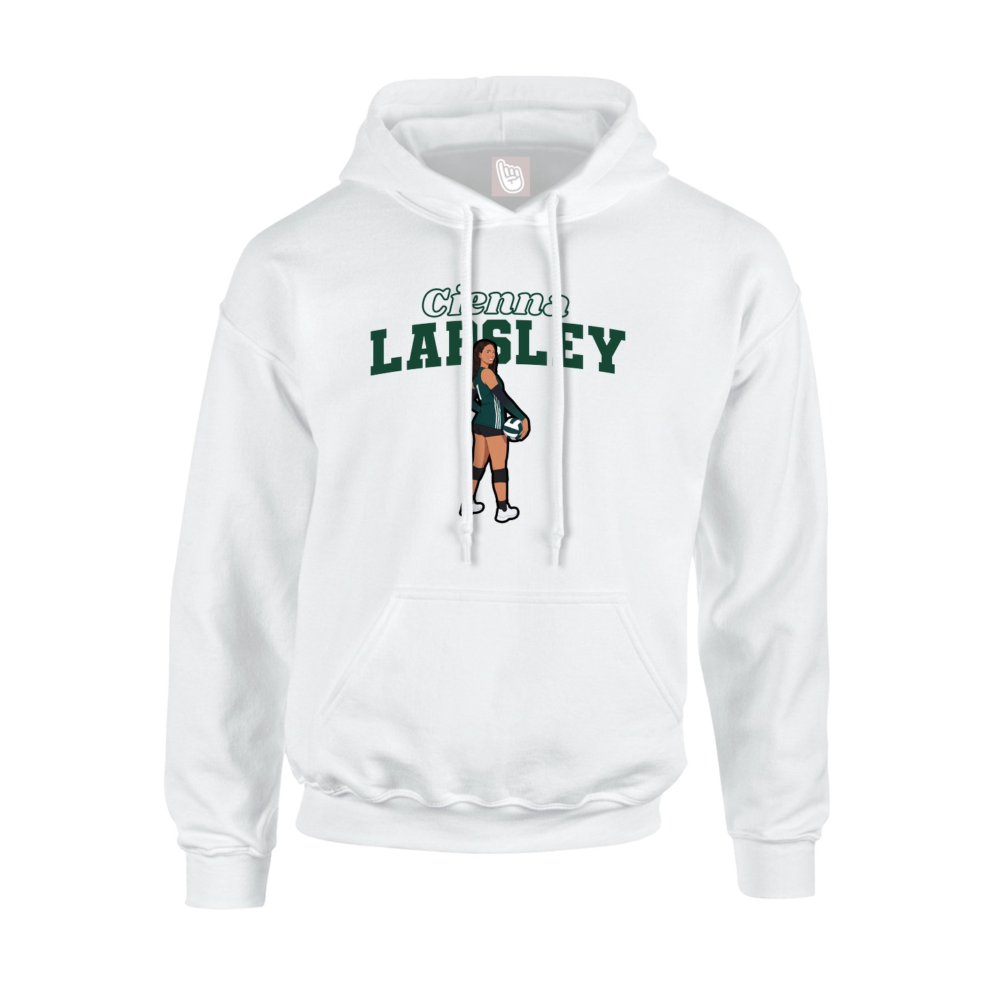Hoodie — Name Arch in White