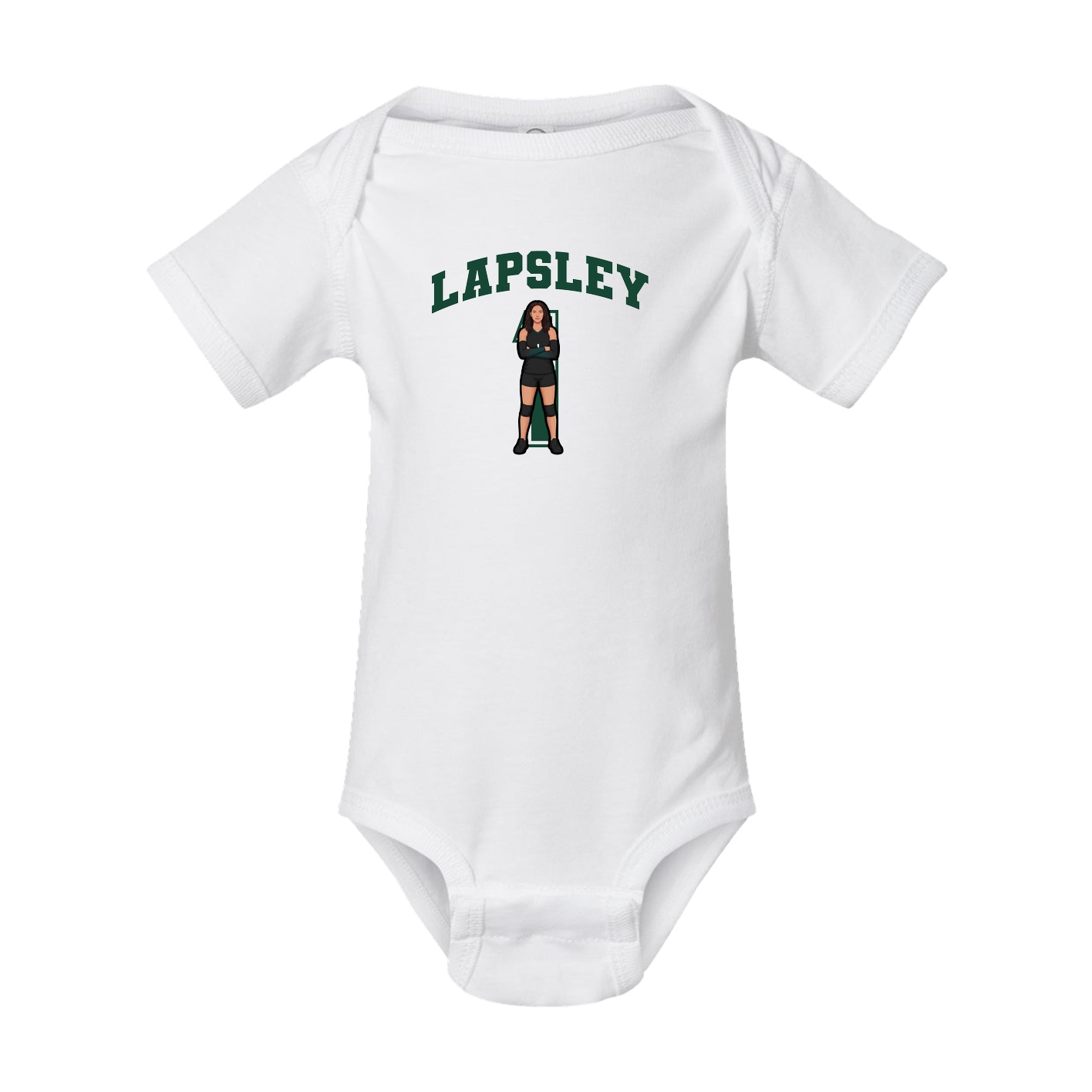 Baby Onesie — Number in White