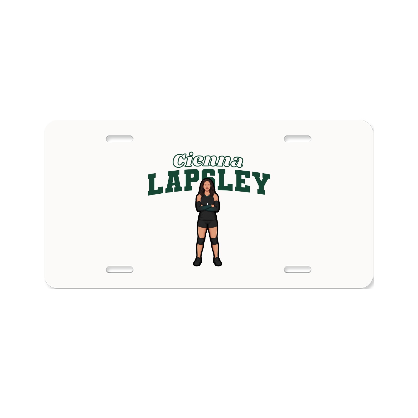 License Plate — Name Arch in Classic