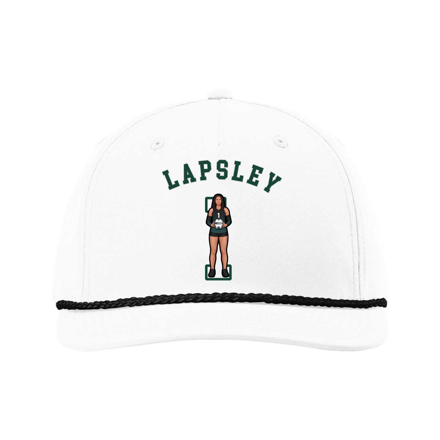 Five-Panel Classic Rope Cap — Shirsey Arch in White