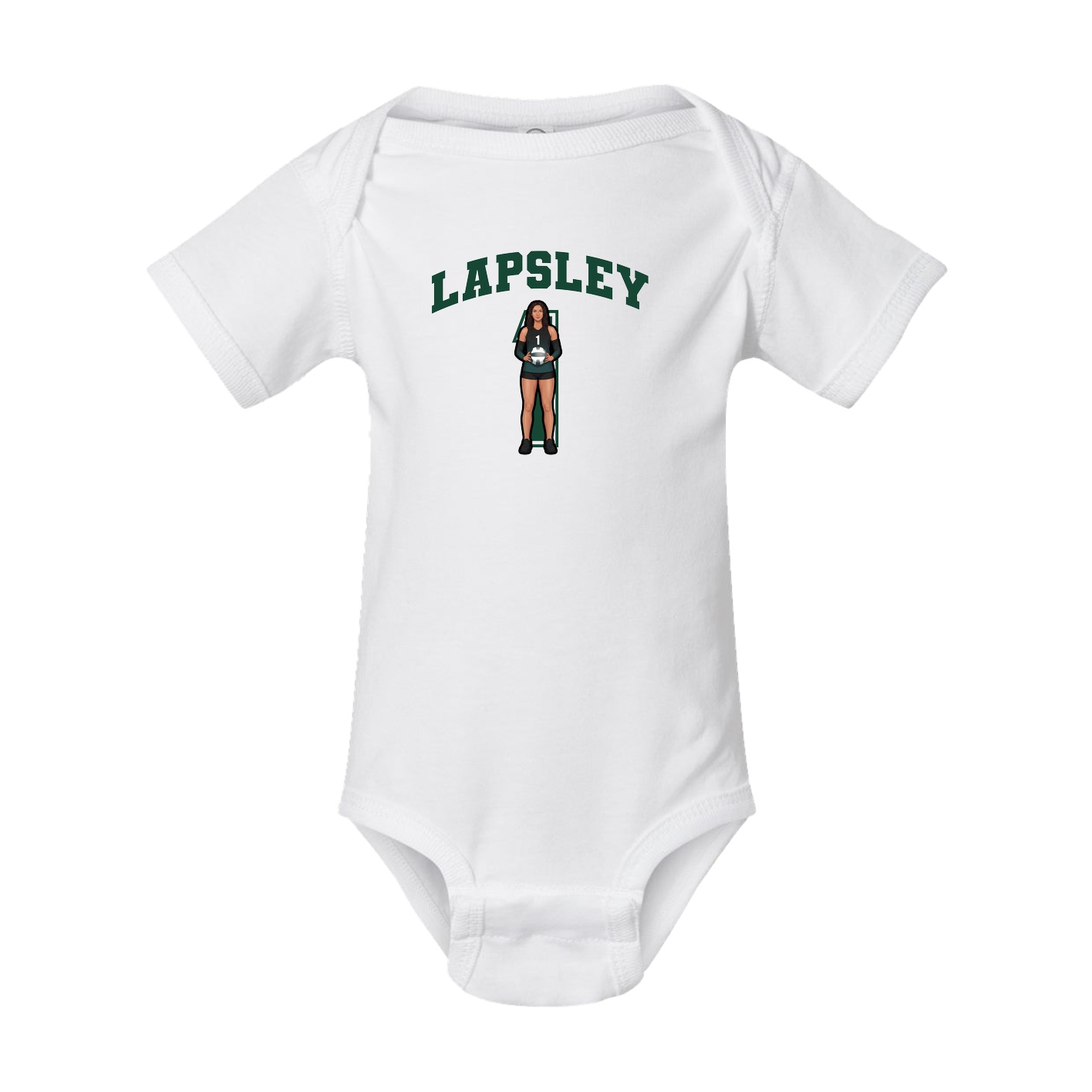 Baby Onesie — Number in White