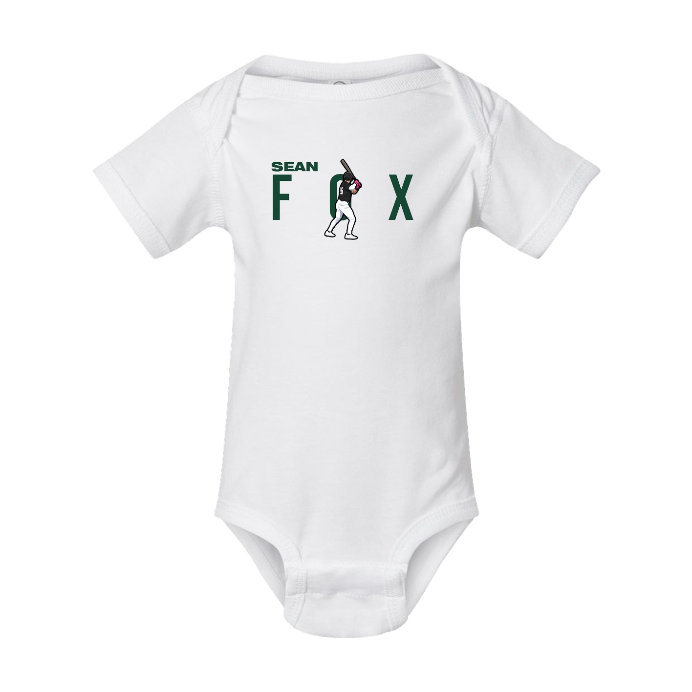 Baby Onesie — Player Name in White