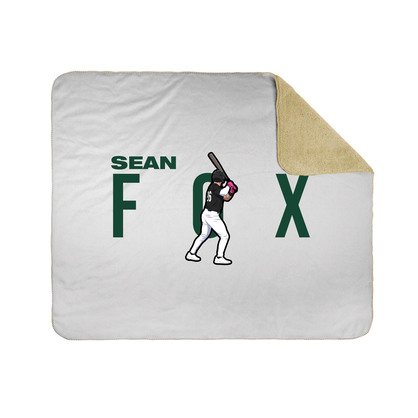 Throw Blanket — Player Name in White