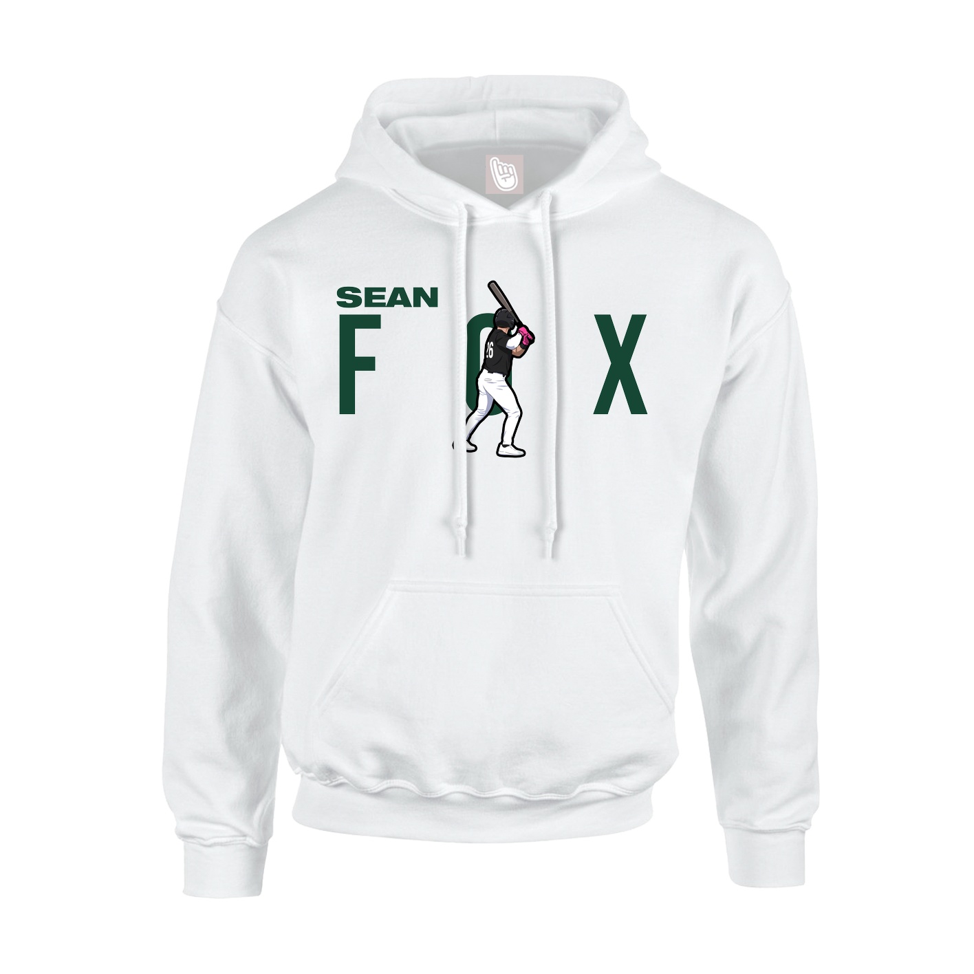 Youth Hoodie — Player Name in White