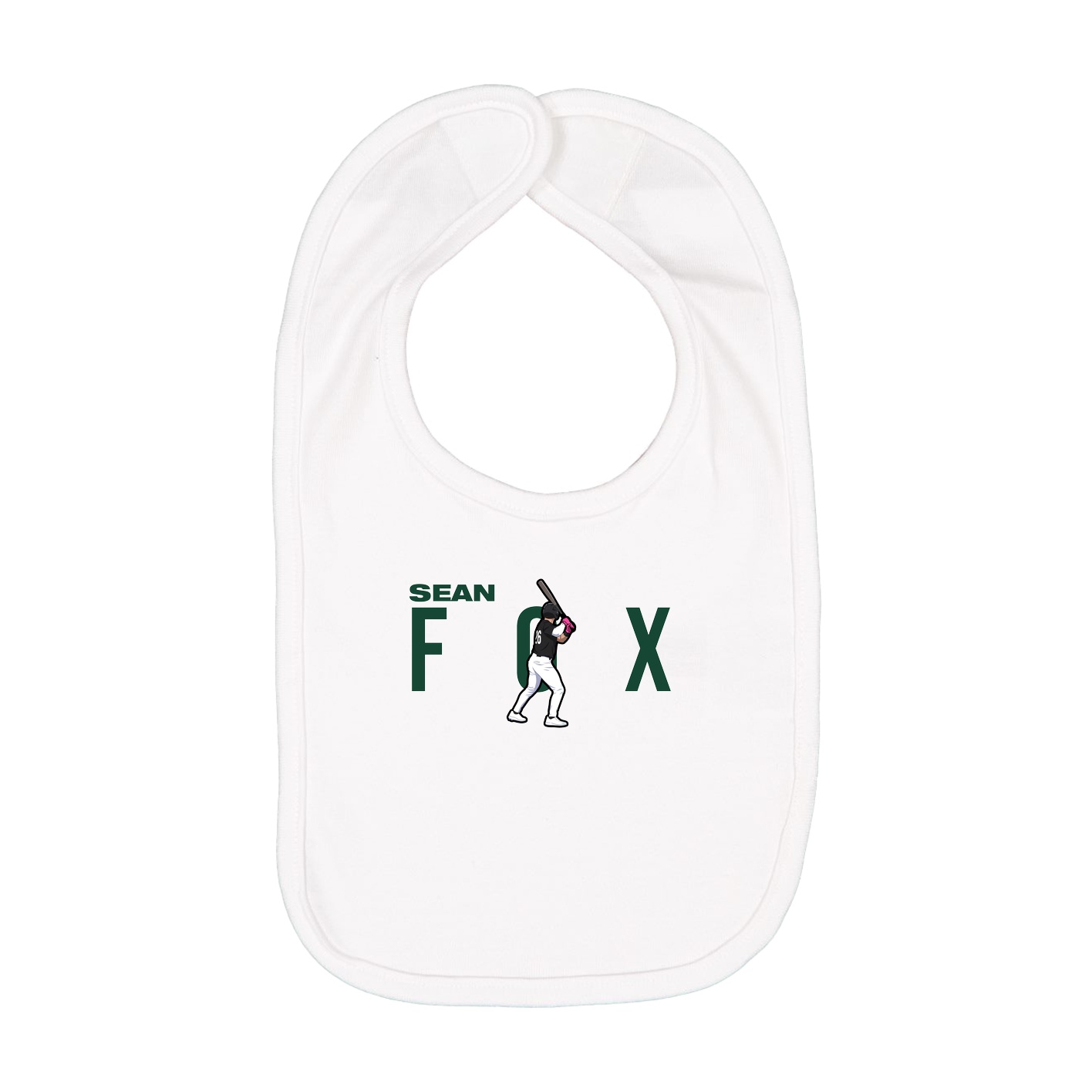 Infant Bib — Player Name in White