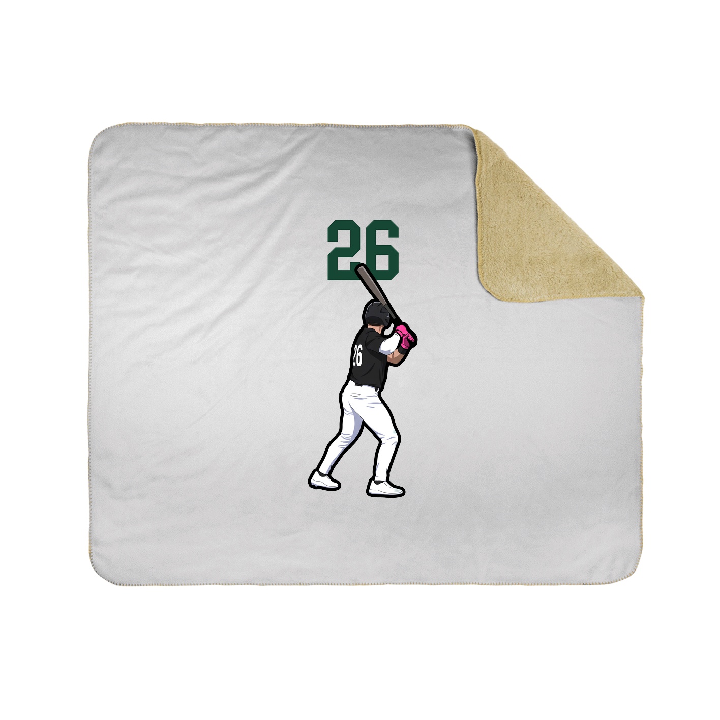 Throw Blanket — Number Top in White