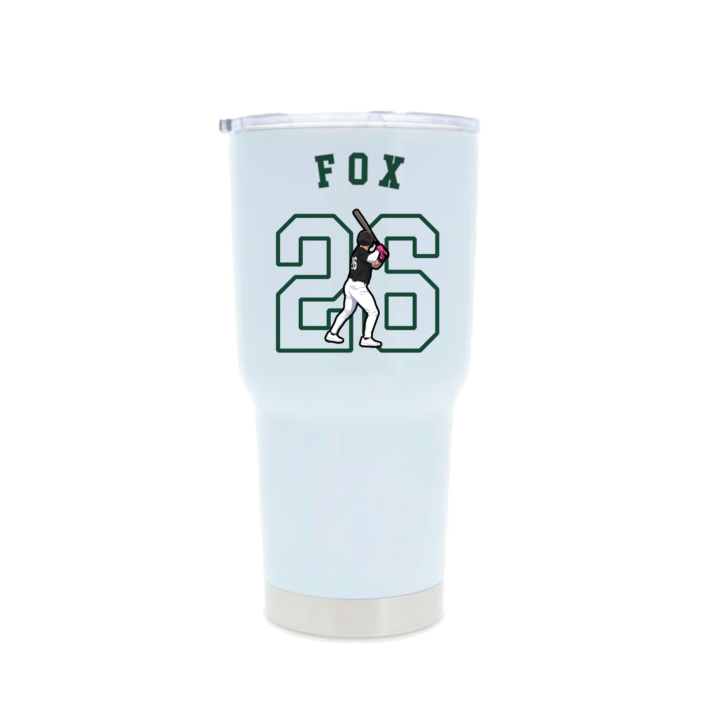 30oz Stainless Steel Tumbler — Shirsey Arch in White