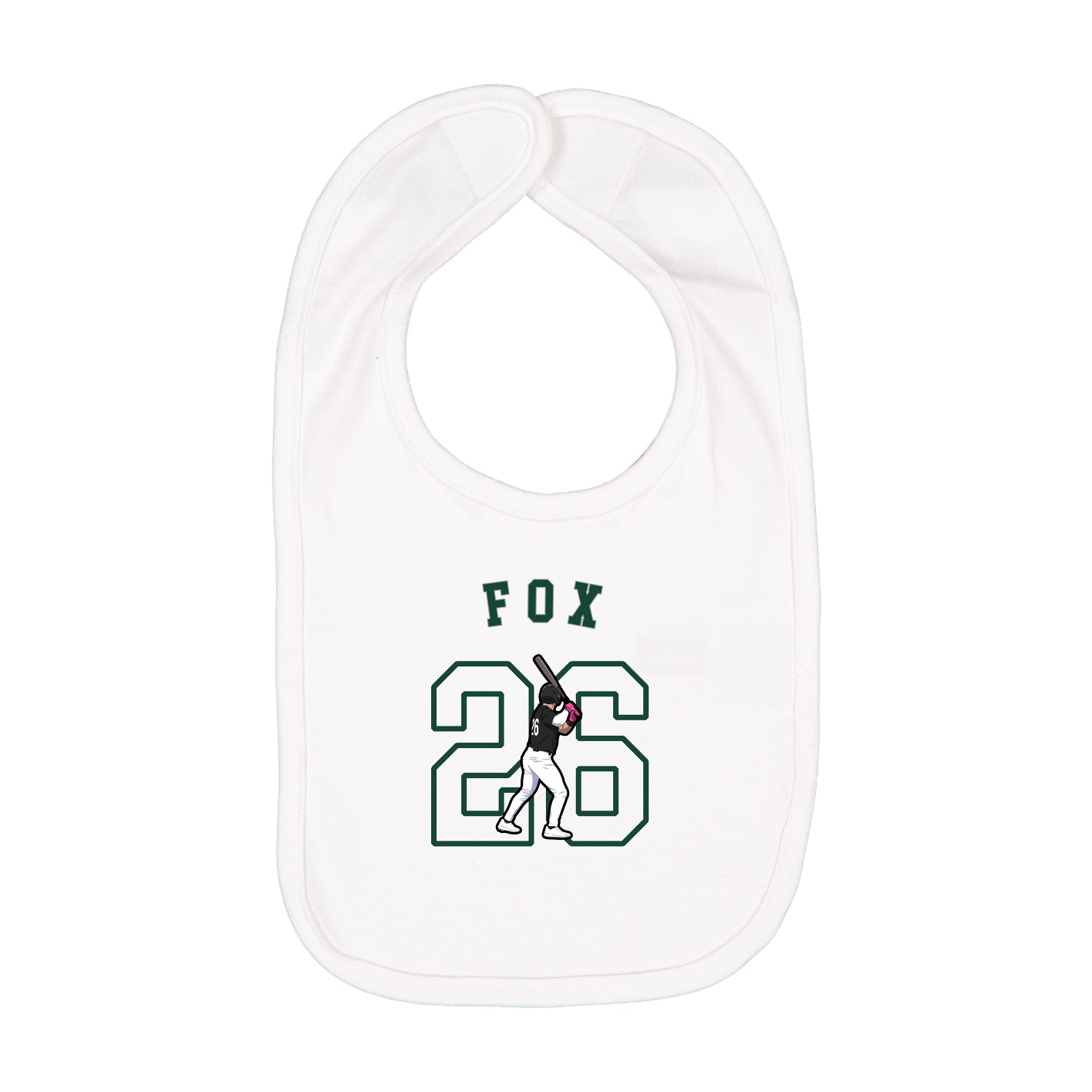 Infant Bib — Shirsey Arch in White