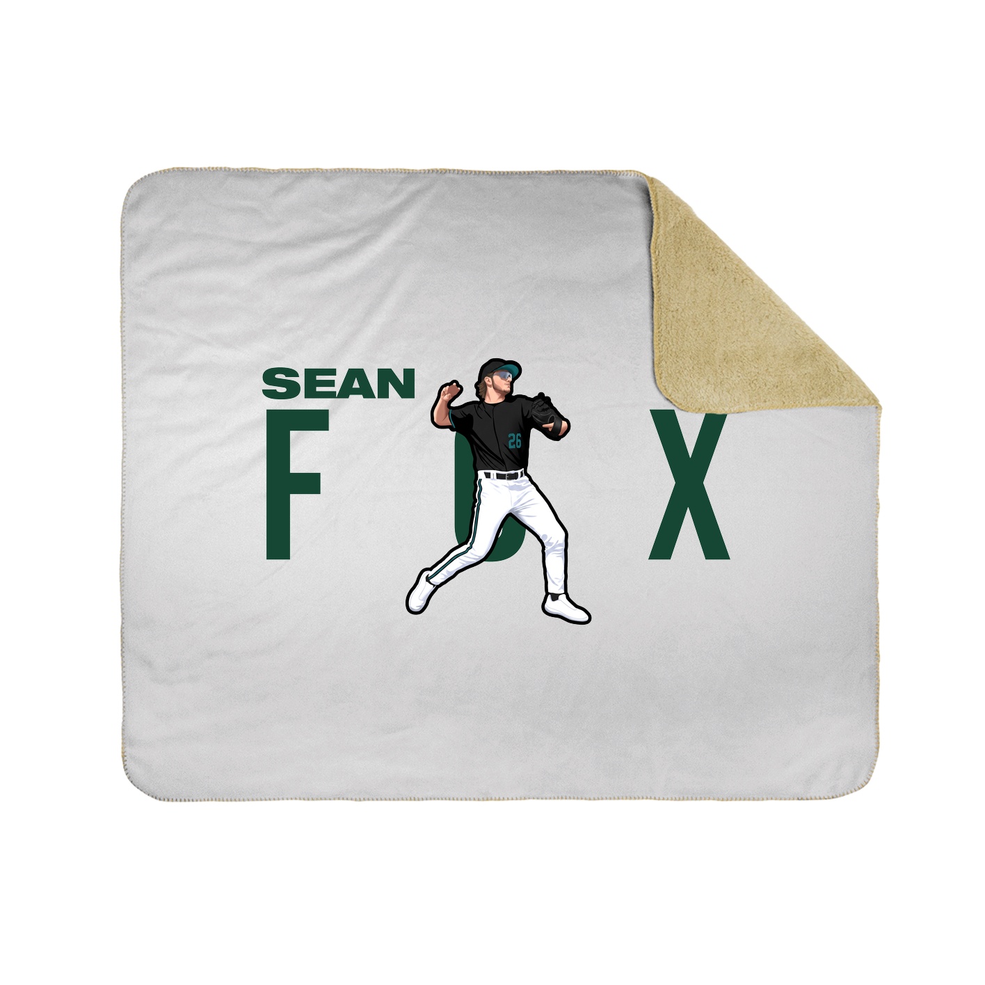Throw Blanket — Player Name in White