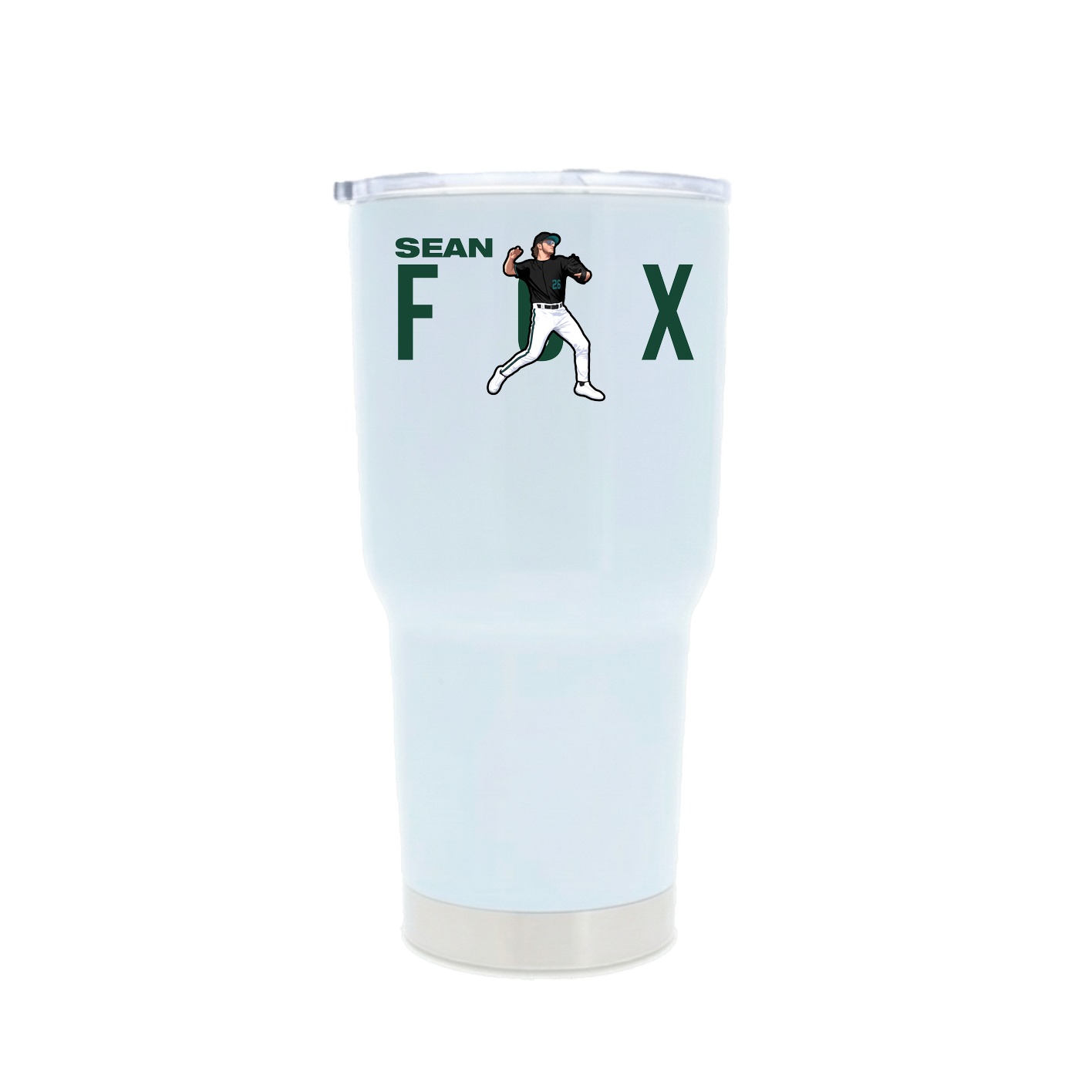 30oz Stainless Steel Tumbler — Player Name in White