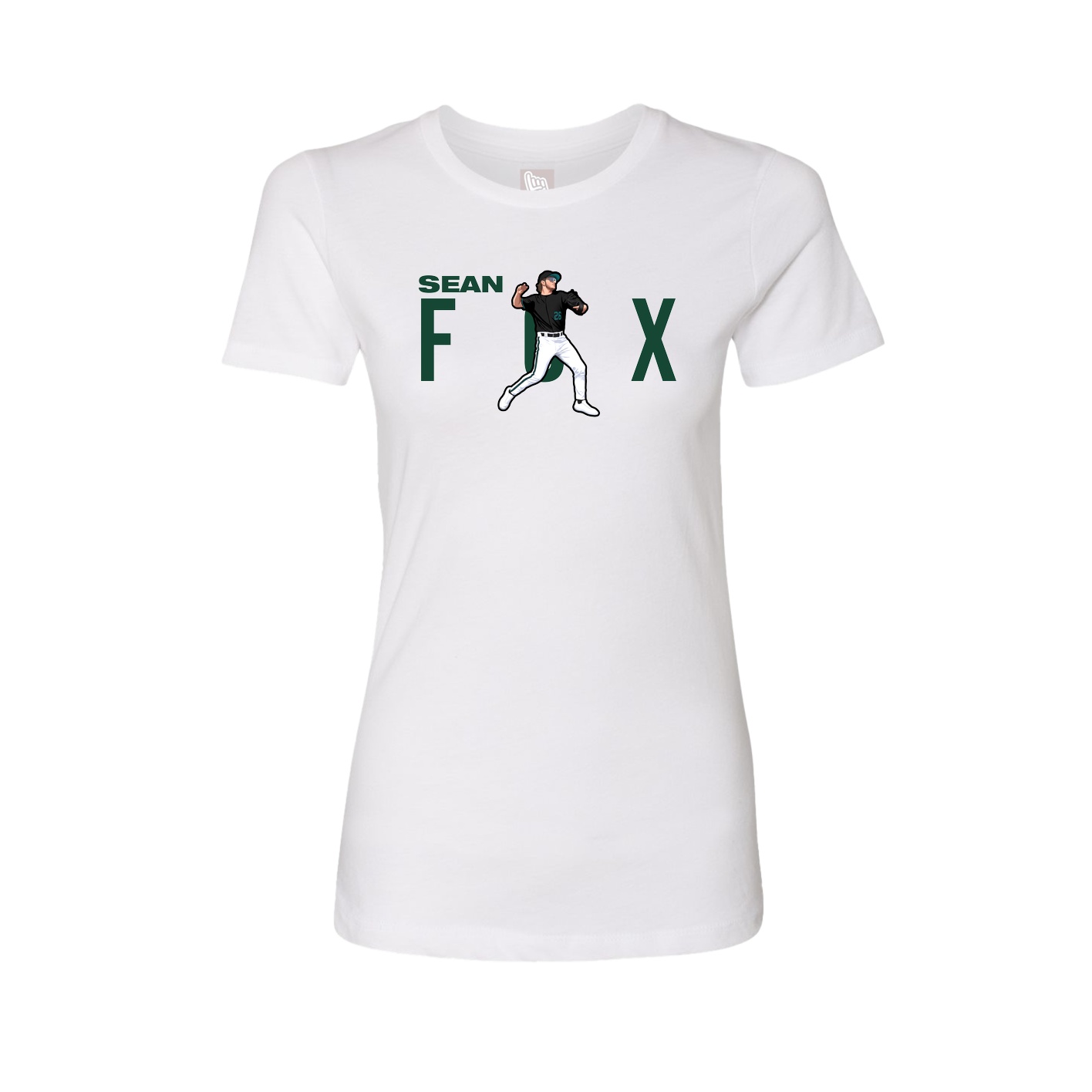 Fitted Women's Tee — Player Name in White