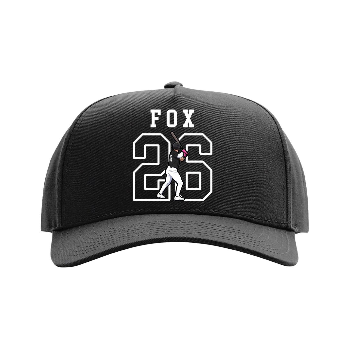 Full Fabric Five-Panel Champ Cap — Shirsey in Black