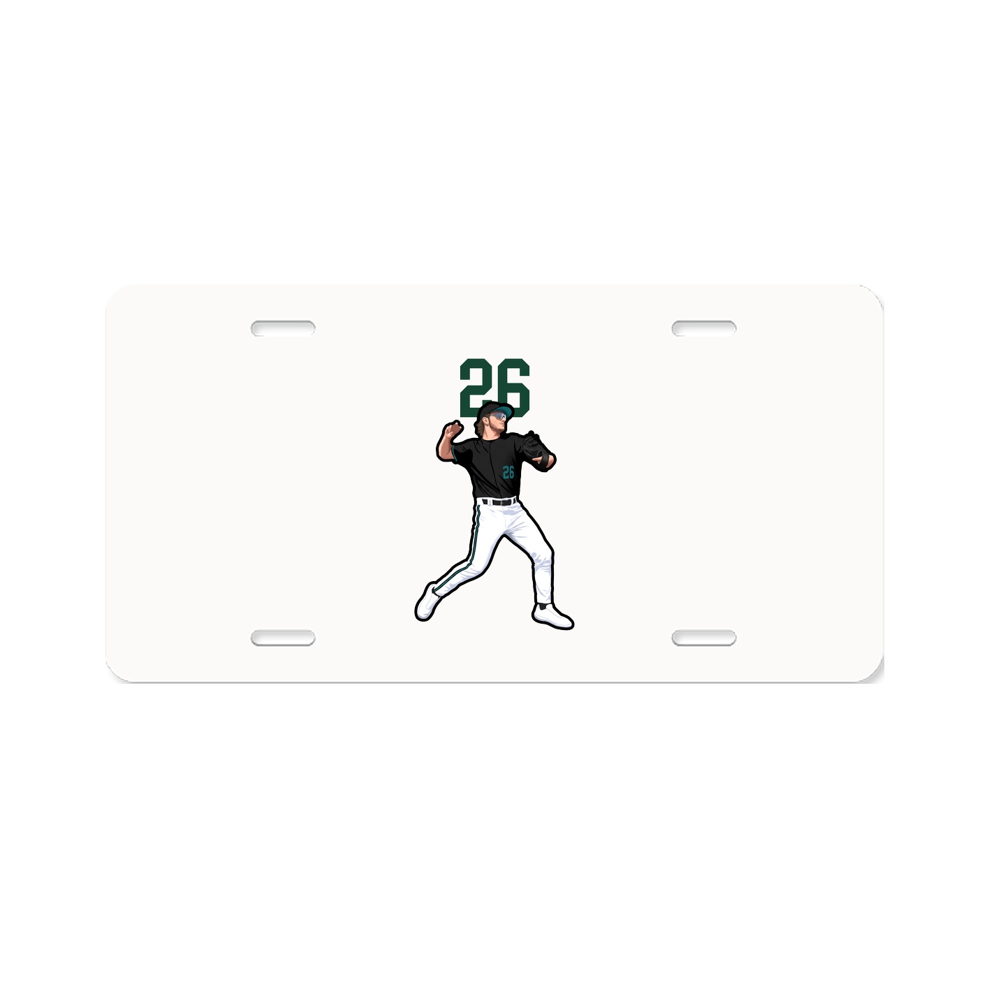 License Plate — Number Top in Classic