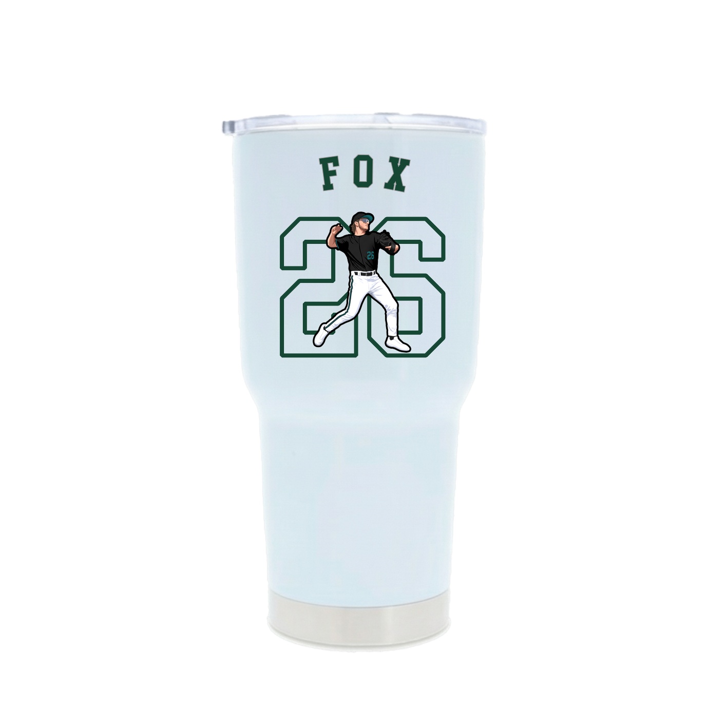 30oz Stainless Steel Tumbler — Shirsey Arch in White