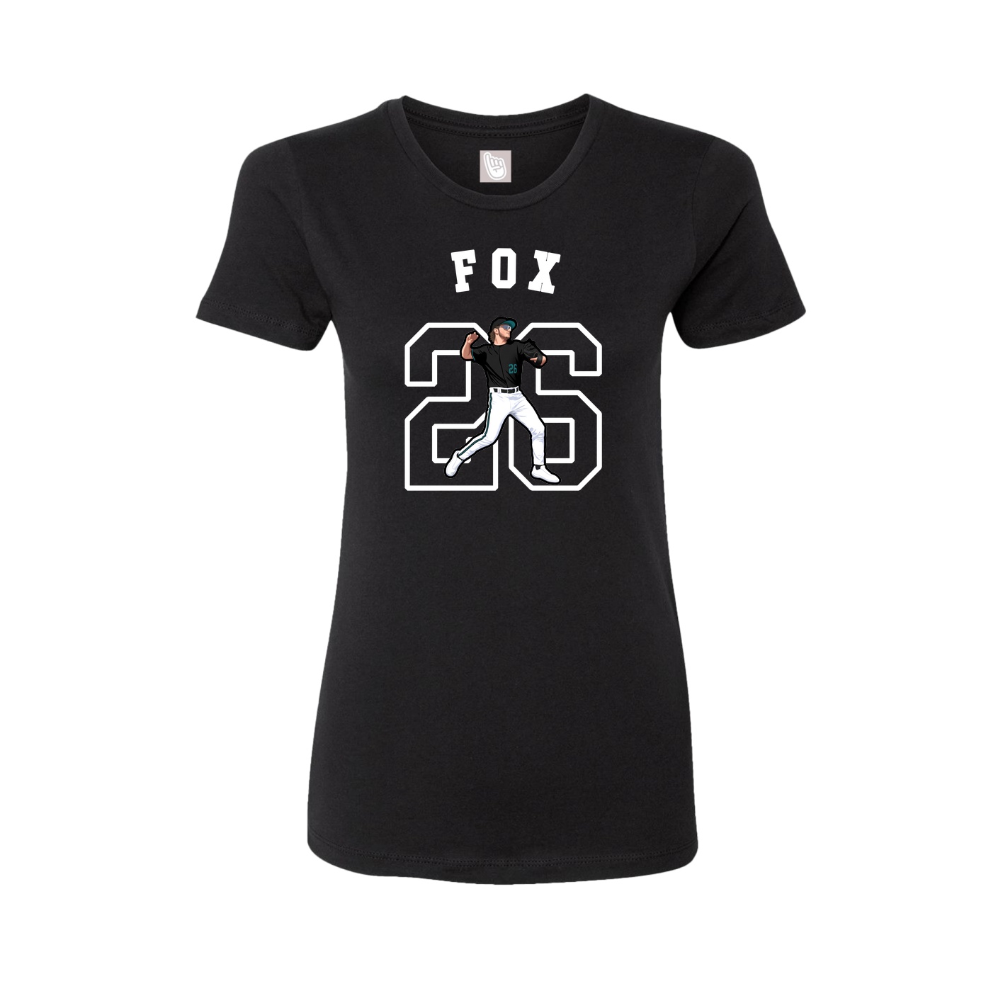 Fitted Women's Tee — Shirsey Arch in Black