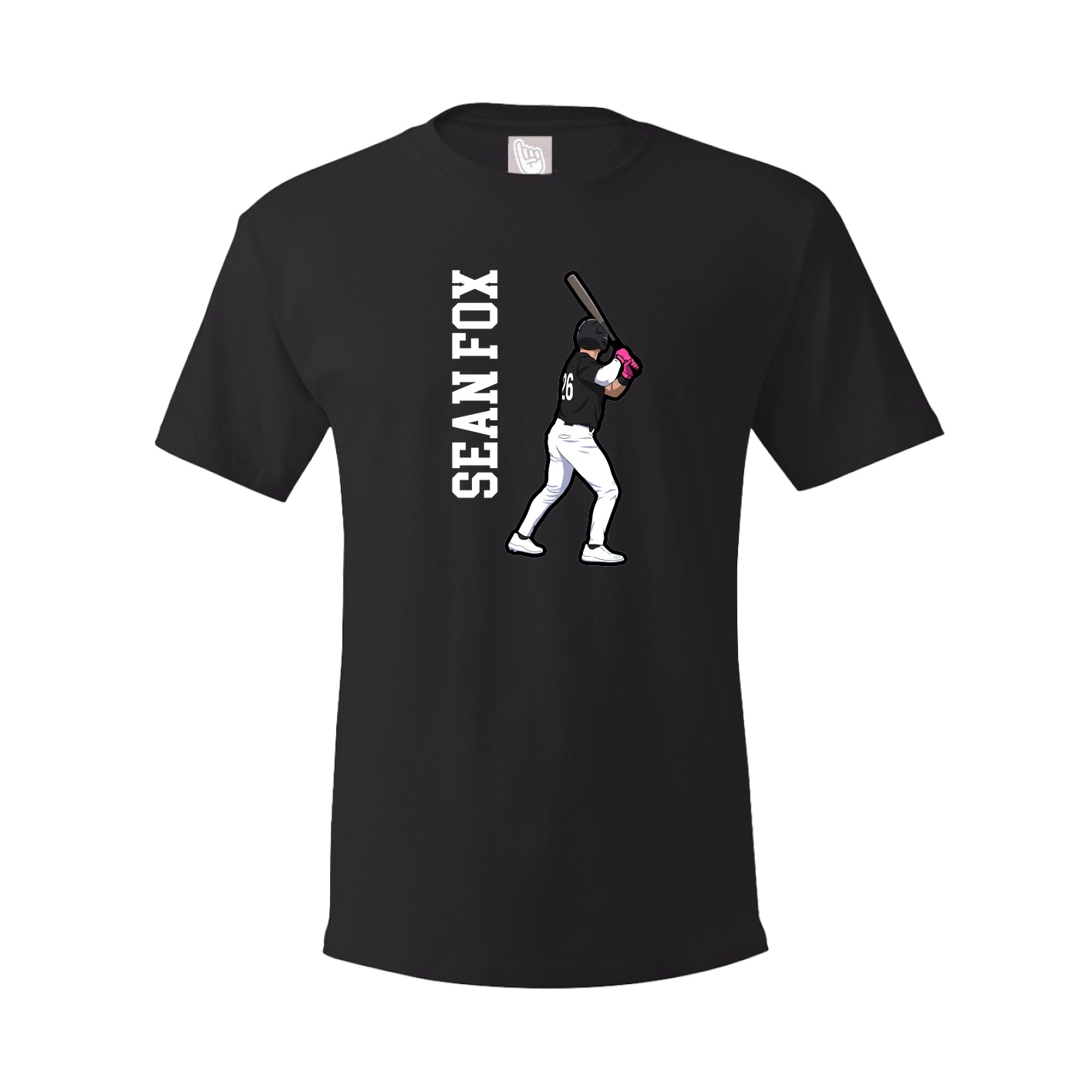 Youth Tee — Name Vertical in Black
