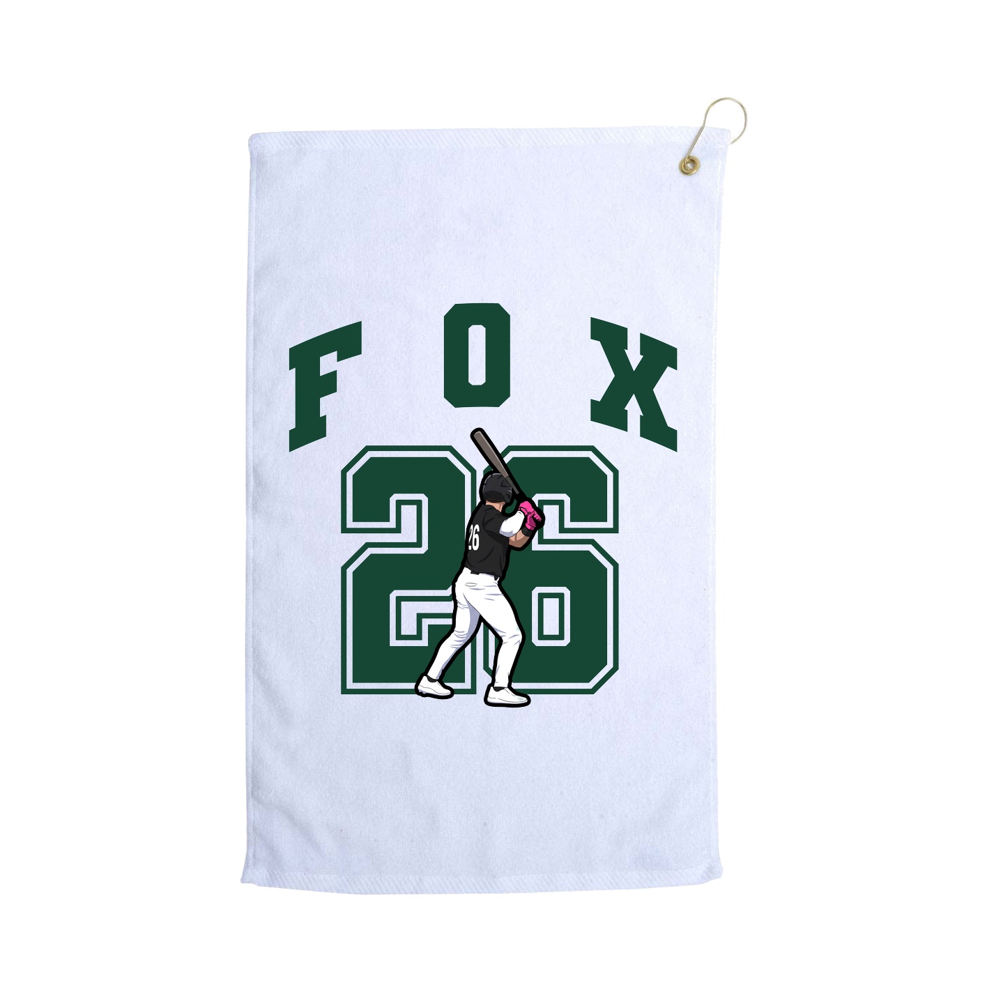 Golf Towel — Number in White