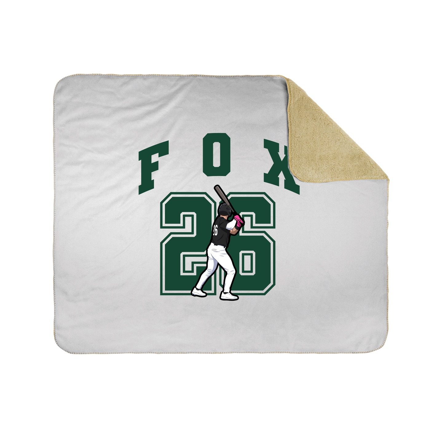 Throw Blanket — Number in White